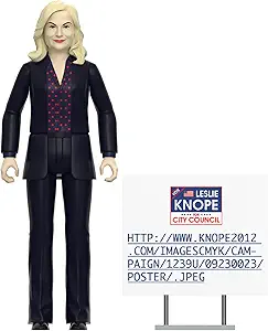 Super7 Parks and Recreation Leslie Knope (Campaign Trail) - 3.75" Parks and Rec Action Figure with Accessory Classic TV Show Collectibles