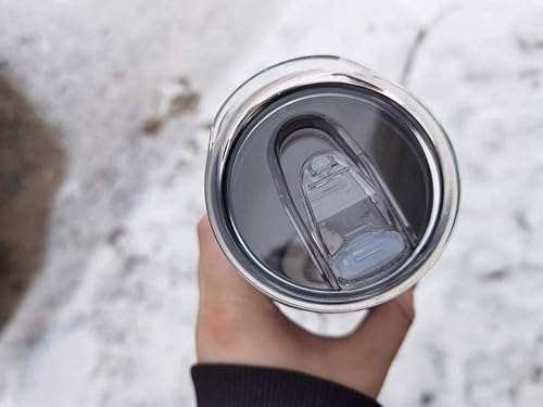 Miniatura 3 de Mo_delo - Vasos de acero inoxidable con doble pared con aislamiento térmico de 20 onzas y 30 onzas, con tapas, taza de viaje