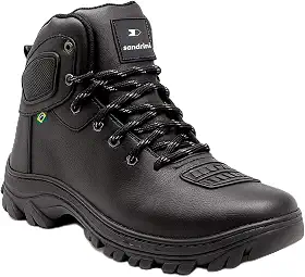 Bota Coturno Defender Sandrini Couro Motoboy Biqueira
