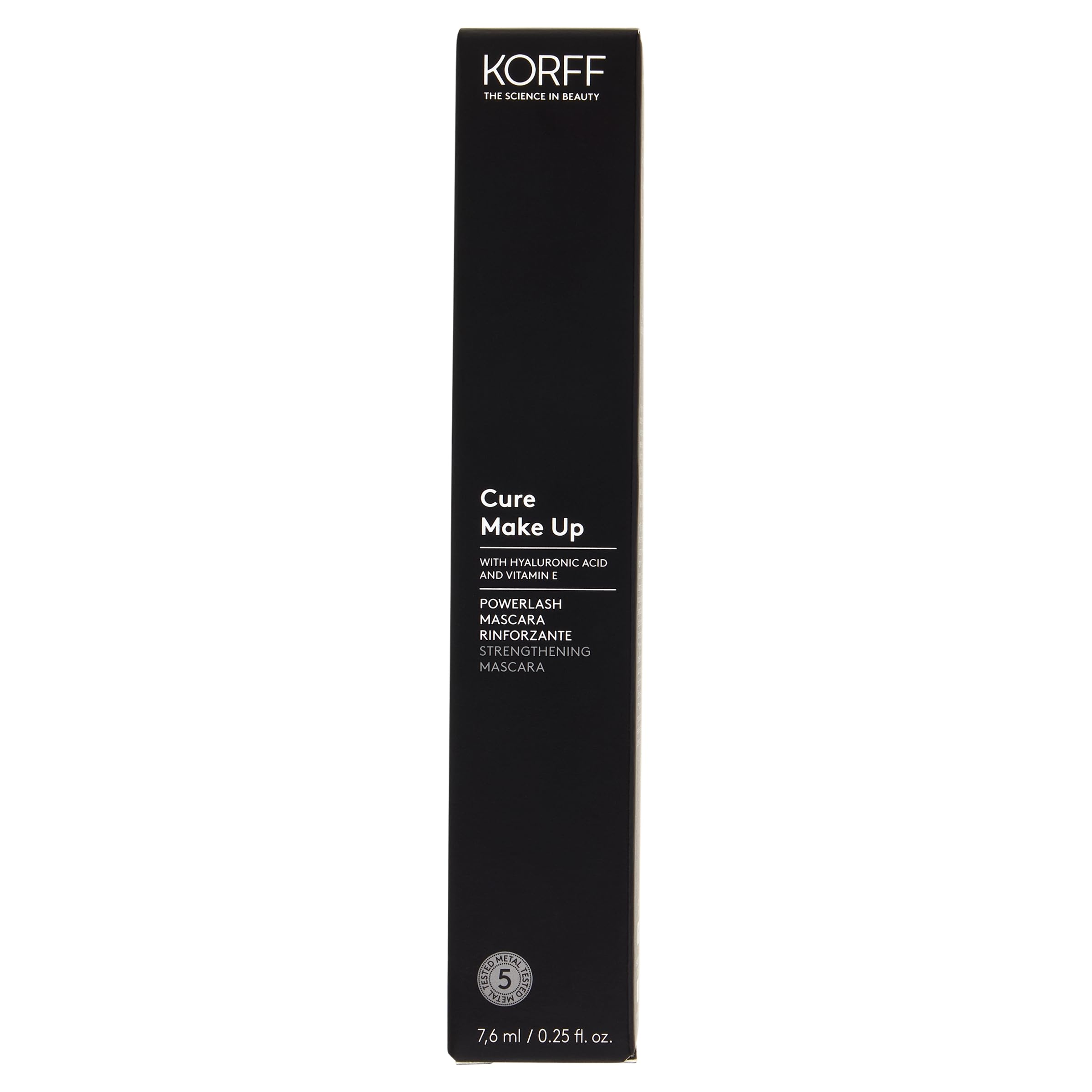 Korff Powerlash Mascara Rinforzante, Trattamento in Siero per Ciglia, Cura per rafforzare la crescita delle ciglia, 7.6 ml