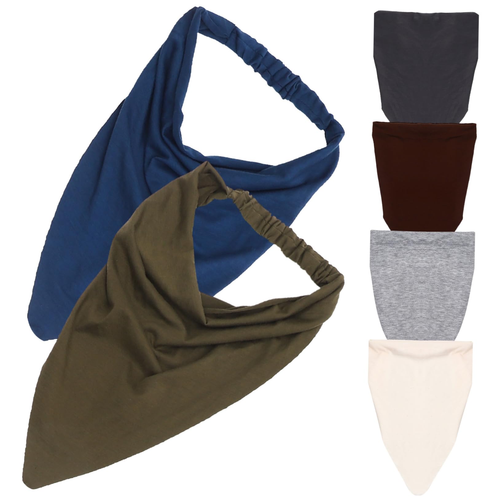 Kisangel Bandana-schal Für Frauen Bandana Kopf Wickeln Haarbandanas Dreieckiger Haarschal Stirnbänder Kopftuch Kopftücher Bandana Für Frauen Elastischer Schal Baumwolle