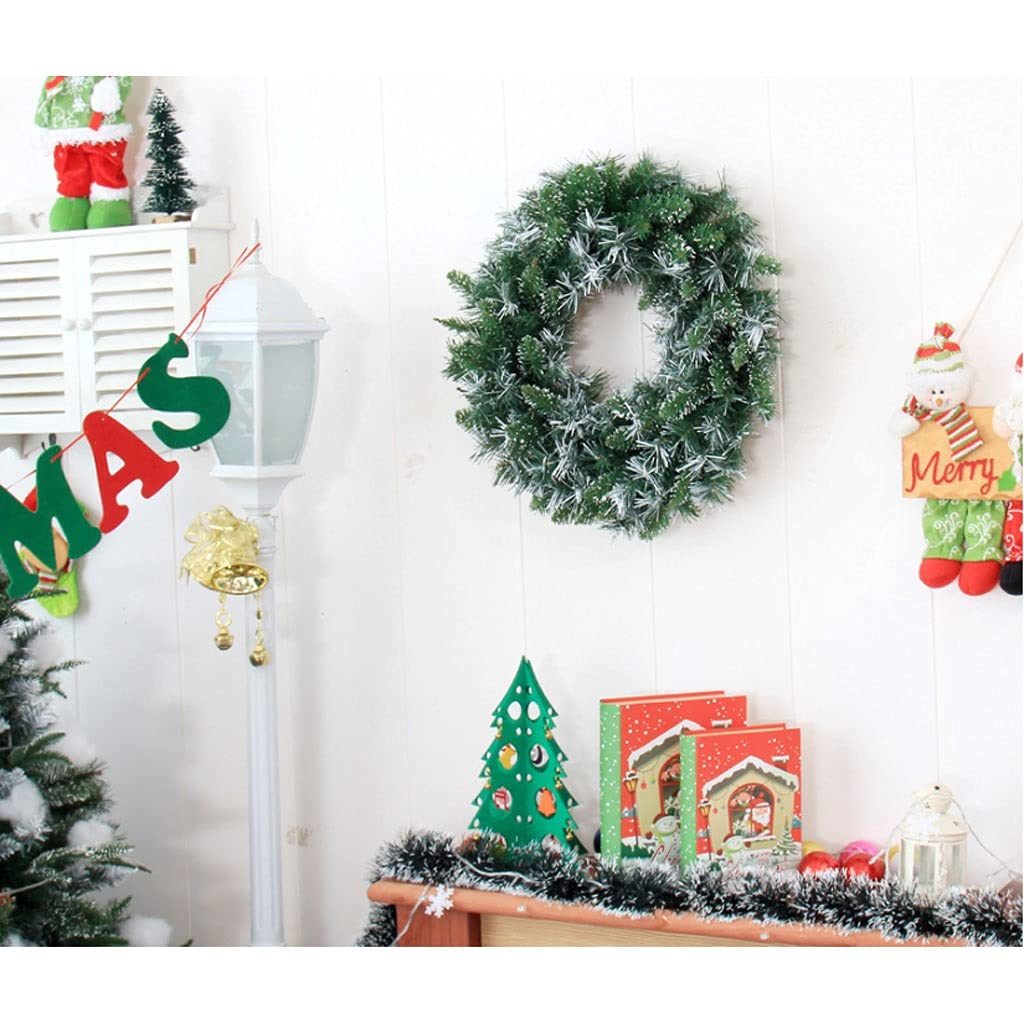 Ghirlanda di pino con neve | Decorazione natalizia elegante da appendere