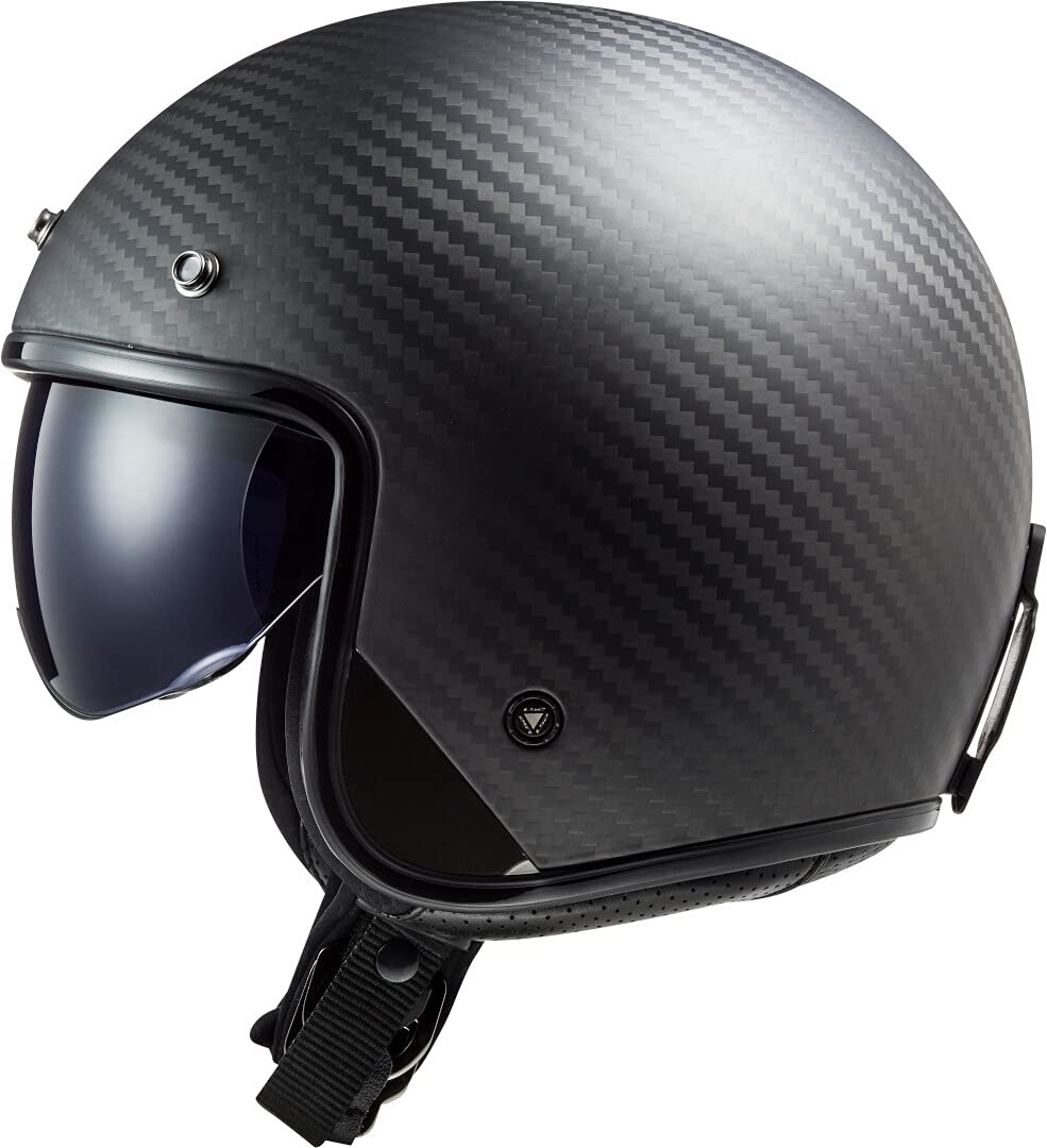LS2, Jet-Motorradhelm BOB SOLID CARBON Matt Carbon, M
