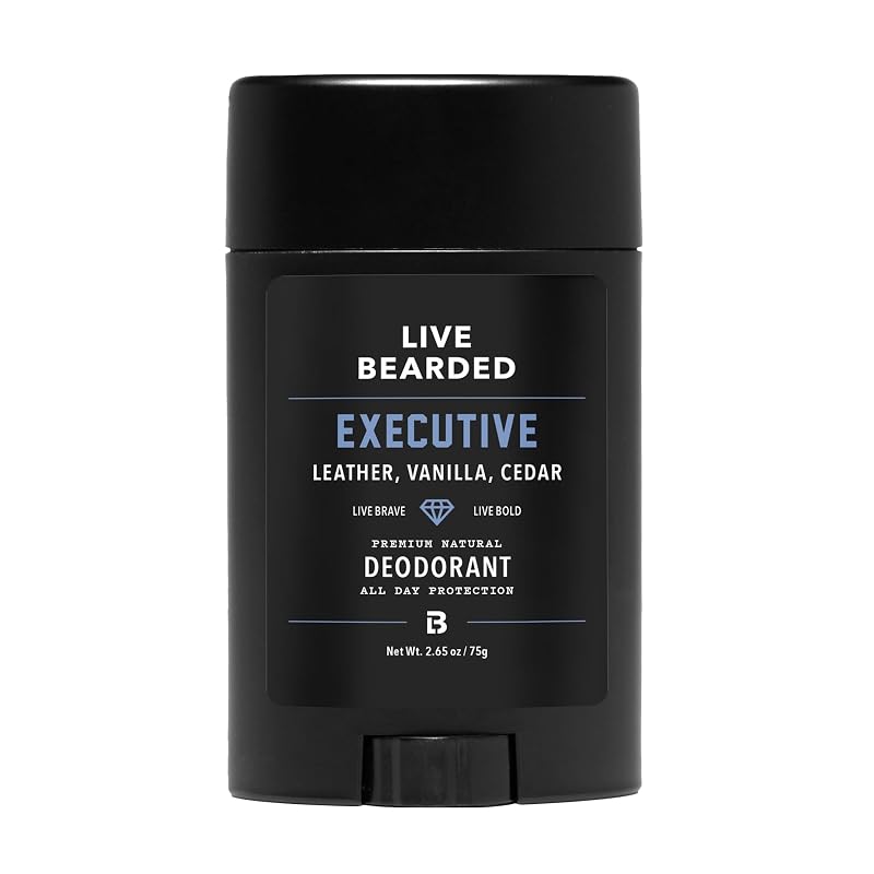 Desodorante sem alumínio Live Bearded, Executive, Leather, 1 unidade