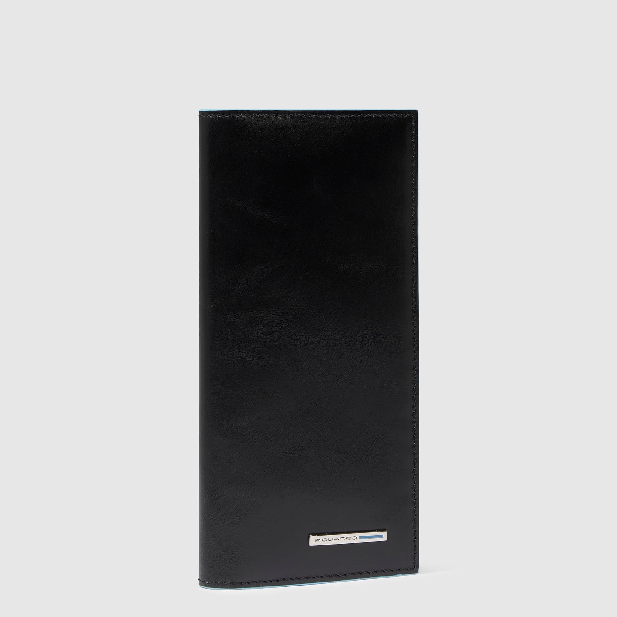 Piquadro – Cartera Vertical Grande de Cuero – Cuero Negro – Hombre