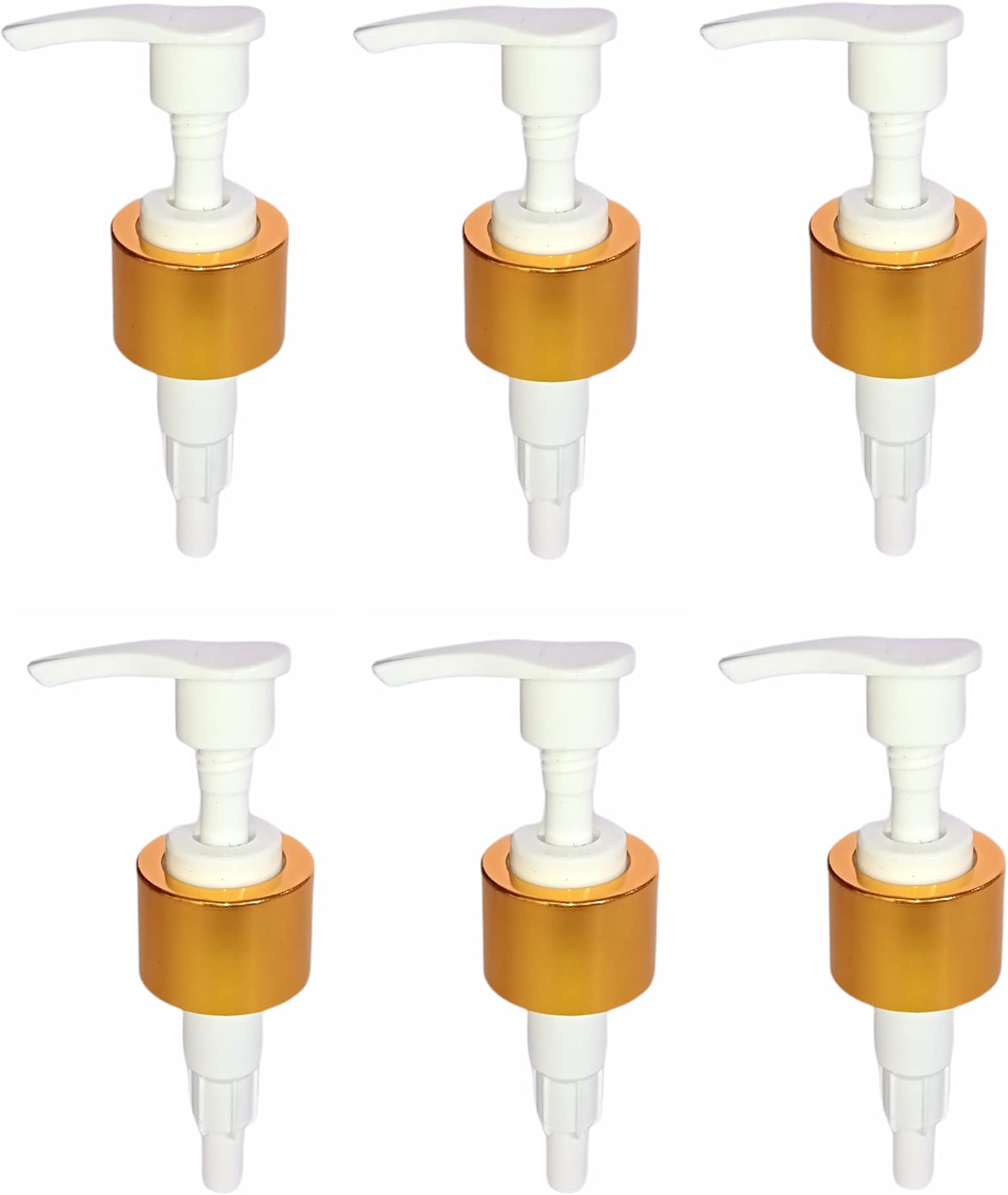 ALTRUIST Liquid Soap Dispenser Replacement Pump for Sanitizer/Soap/Lotion/Shampoo/Soap Pump/Lotion Pump Liquid Dispenser Pump 28MM (Gold Color) (Pack of 6)