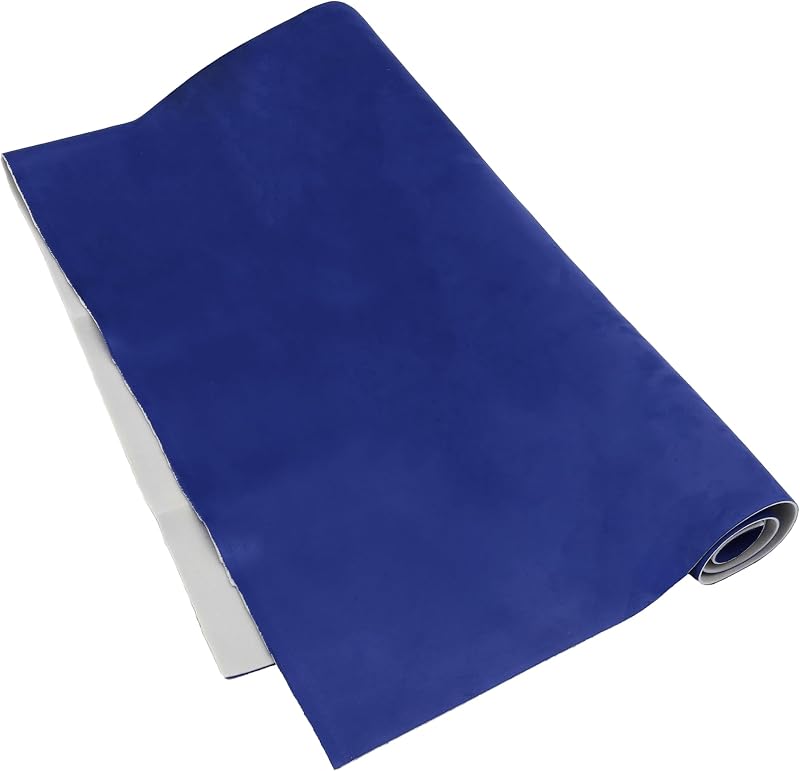 Tecido de camurça para forro de teto automotivo X AUTOHAUX azul-marinho com espuma de 3 mm – 203 x 152 cm
