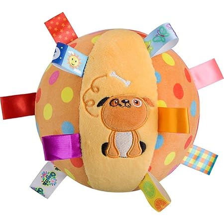 Amazon Co Jp チヤミ 赤ちゃん ぬいぐるみ 鈴 ボール ベア 子供おもちゃ おきあがりこぼし 鈴入りミニボール キャッチボール 犬 おもちゃ
