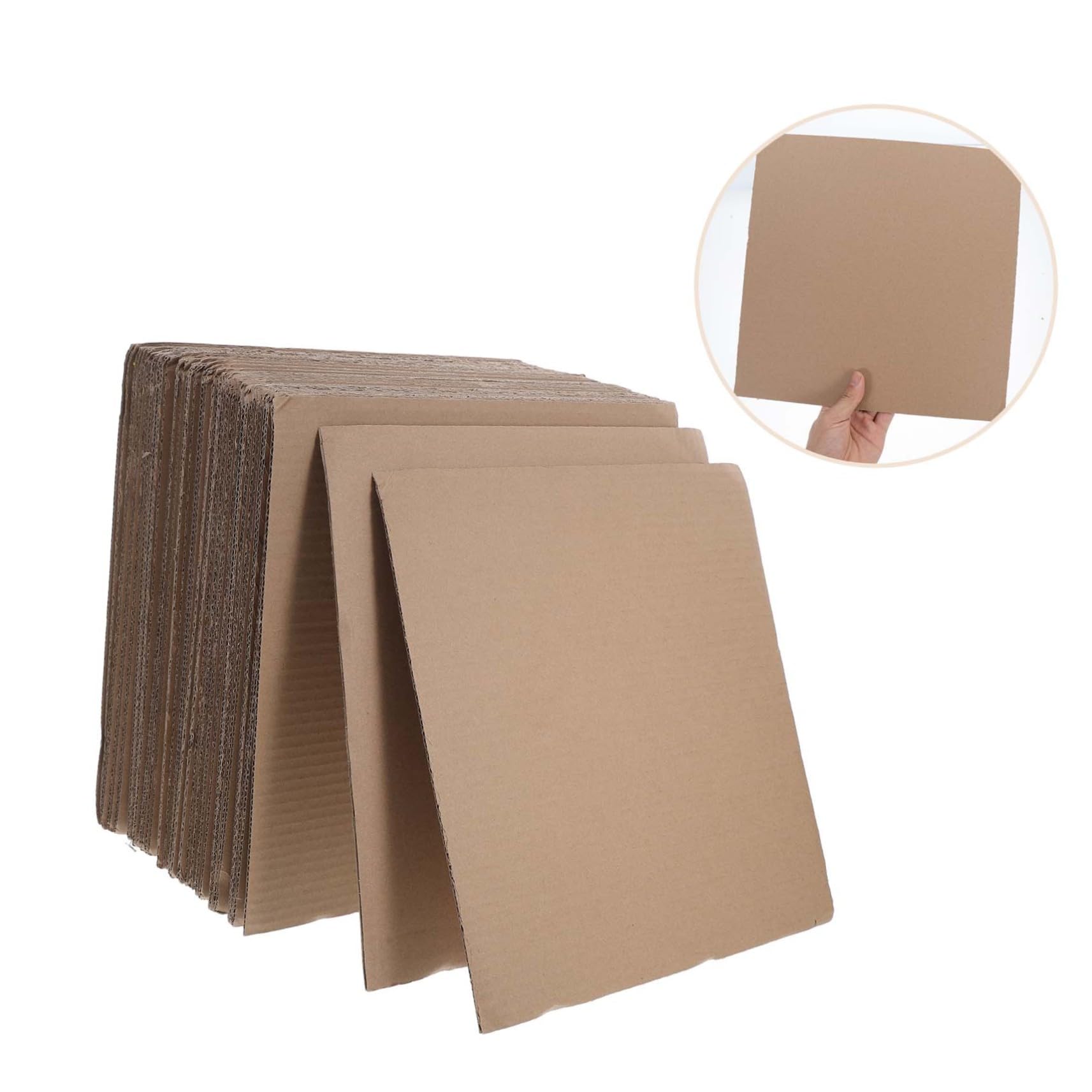MAGICLULU 50piezas Placas de Cartón Ondulado para Embalaje Láminas de Cartón para Manualidades y Materiales de Embalaje para Proteger Artículos Cajas de Envío