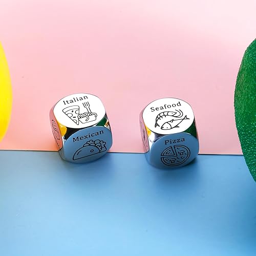 Miniatura 5 de Regalo de aniversario para una cita nocturna para pareja, decisión de comida, 2 dados para él, novia, novio, cumpleaños, día de San Valentín, regalo