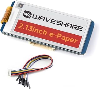 waveshare Four Color 2.13inch E-Ink Display HAT (G), 250x122 Resolution 3.3V/5V Red Yellow Black White E-Paper Display Screen for Raspberry Pi/Jetson Nano/Arduino/STM32, SPI Interface