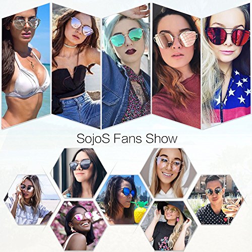 ایگرد | قیمت و خرید SOJOS Cat Eye Sunglasses for Women Fashion Designer  Style Mirrored Lenses SJ1001