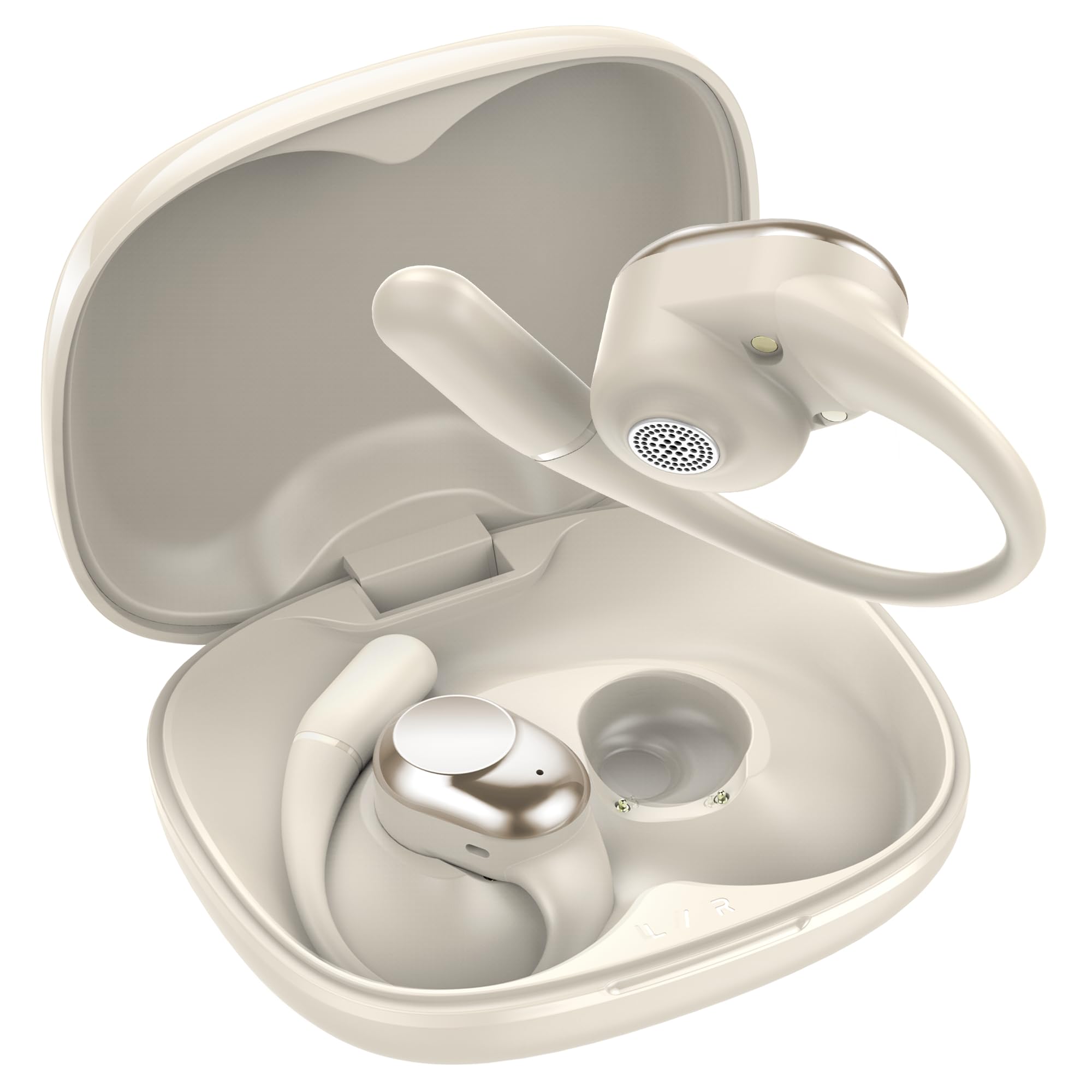 truke Newly Launched Buds Freedom Open Ear Wireless Earbuds with PureVoice™ Technology, 16mm Beryllium Speaker, 60H Playtime, Quad Mic for Crystal-Clear Calls, Fast Charging, BT 5.4 (Indigo Gold) (B0D424YWSQ) Amazon Price History, Amazon Price Tracker