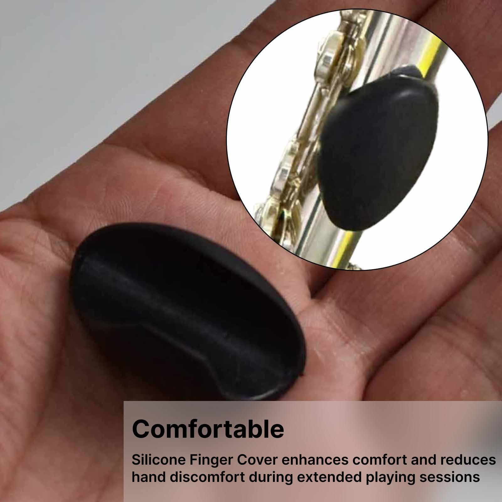 Coussin Repose-Pouce pour Flûte, Repose-Pouce en Silicone Souple et Antidérapant, Correcteur de Posture pour Flûte, Réducteur de Fatigue, pour Débutants et Musiciens Professionnels