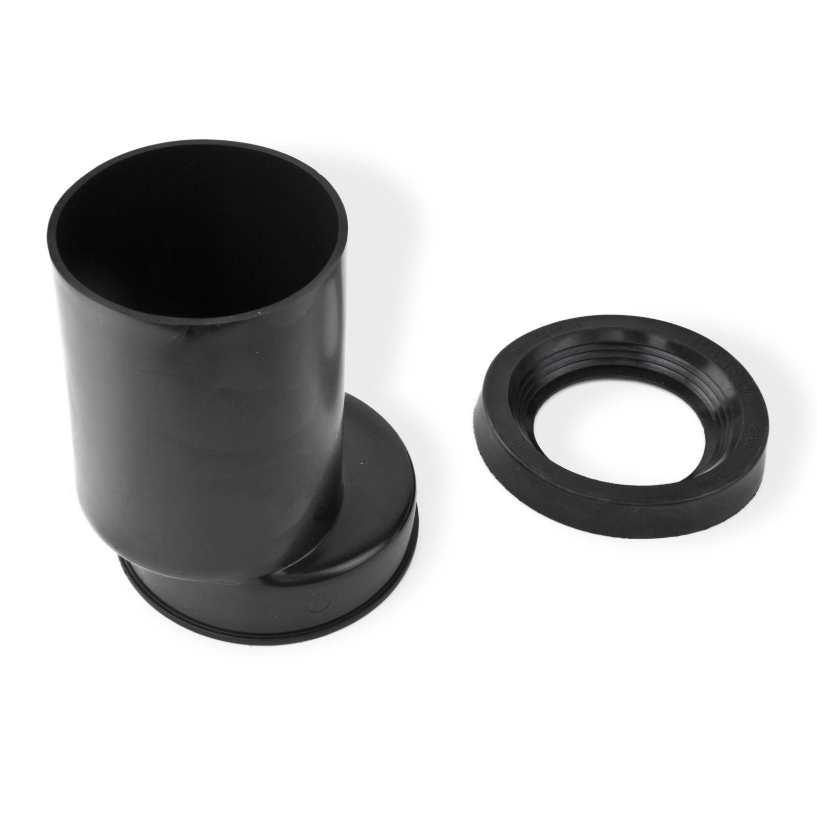 MARKENPRODUKT 3283 zestaw przyłączeniowy do WC DN110 z oznaczeniem 2,5 cm, czarny