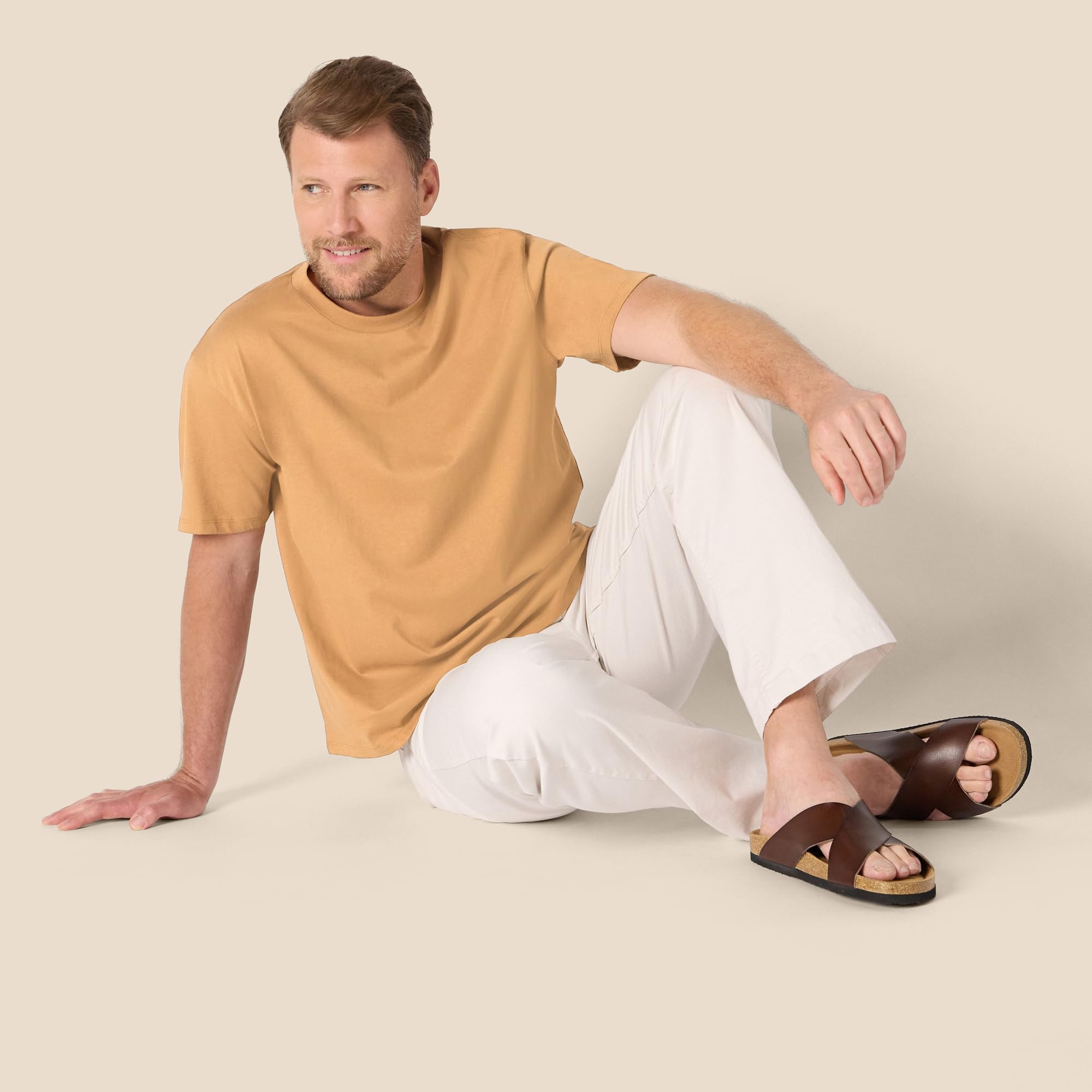 Amazon Essentials Sandalias Cruzadas de Corcho en Piel Sintética Hombre