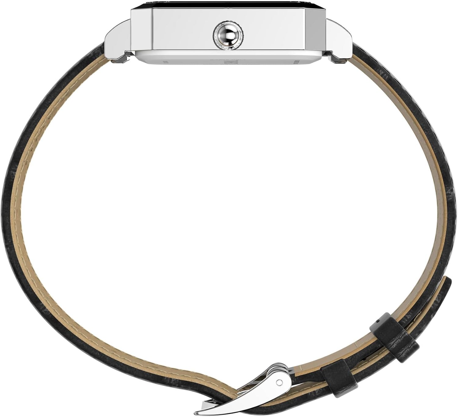 Timex Women's Dress 21mm Watch - Black Strap White Dial Silver-Tone Case - Image 2