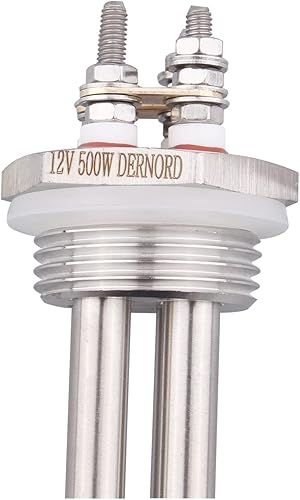 Miniatura 10 de DERNORD Calentador de inmersión sumergible de 12 V 700 W, elemento calefactor de acero inoxidable con ajuste NPSM de 1 pulgada tipo U doble