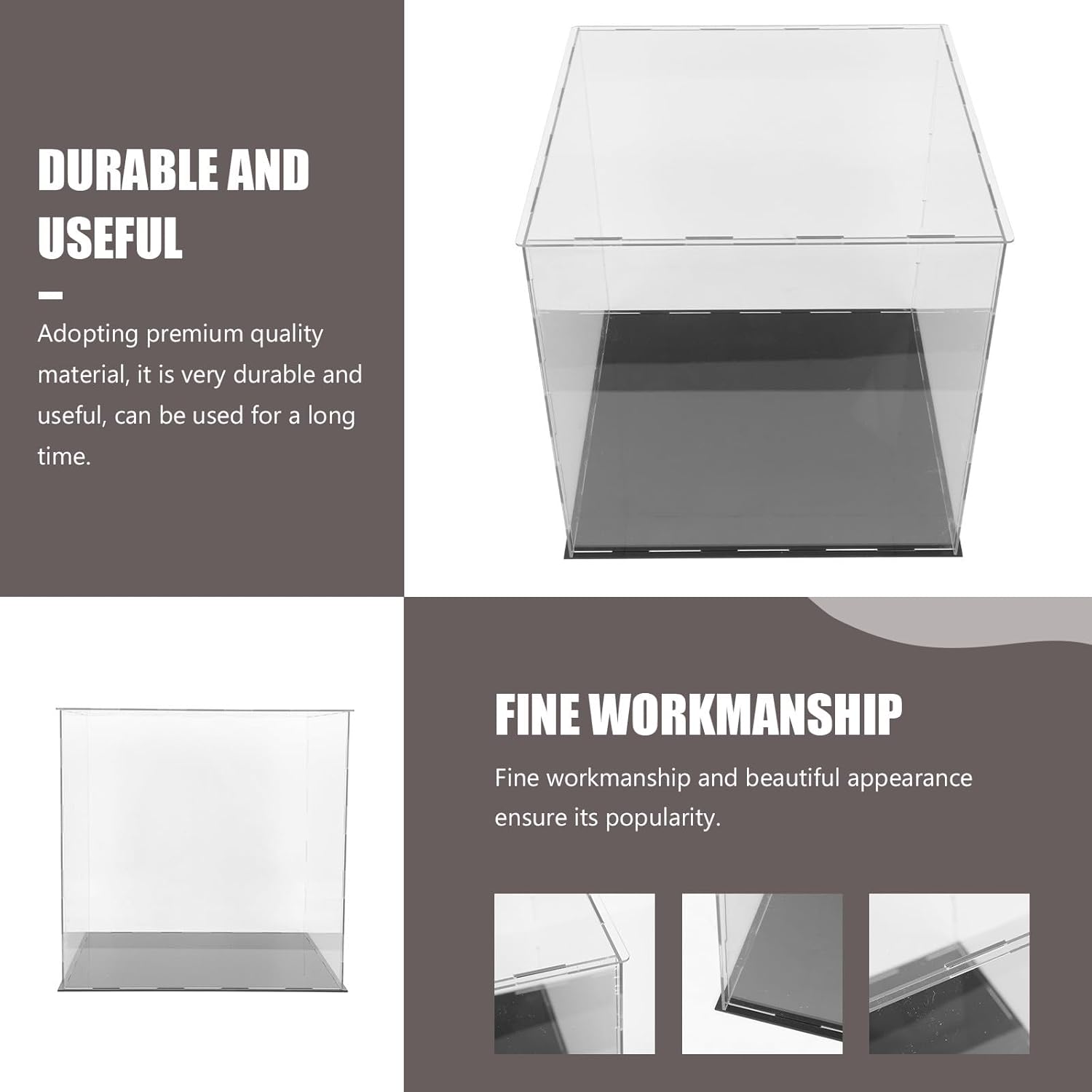 Acrylic Football Basketball Volleyball Display Case Dustproof Storage Box 26.5x26.5x25.5cm Household Multipurpose Sports Memorabilia Showcase