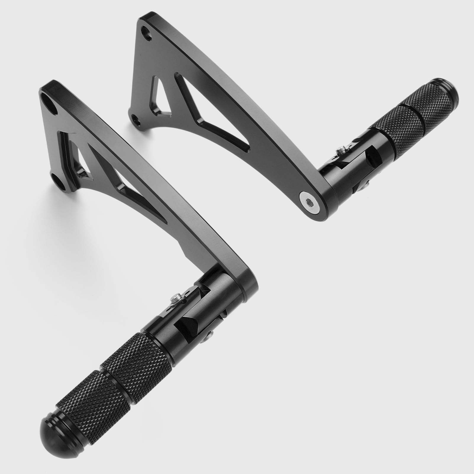 WOOGA Extensiones de clavija de pie trasero de pasajero estriberas extendidas Pedal Reposapiés plegable para Ho&nda Monkey 125 / Z125 Z 125 Accesorios 2018-2025 (JB02/JB03) (Estilo A - Negro)