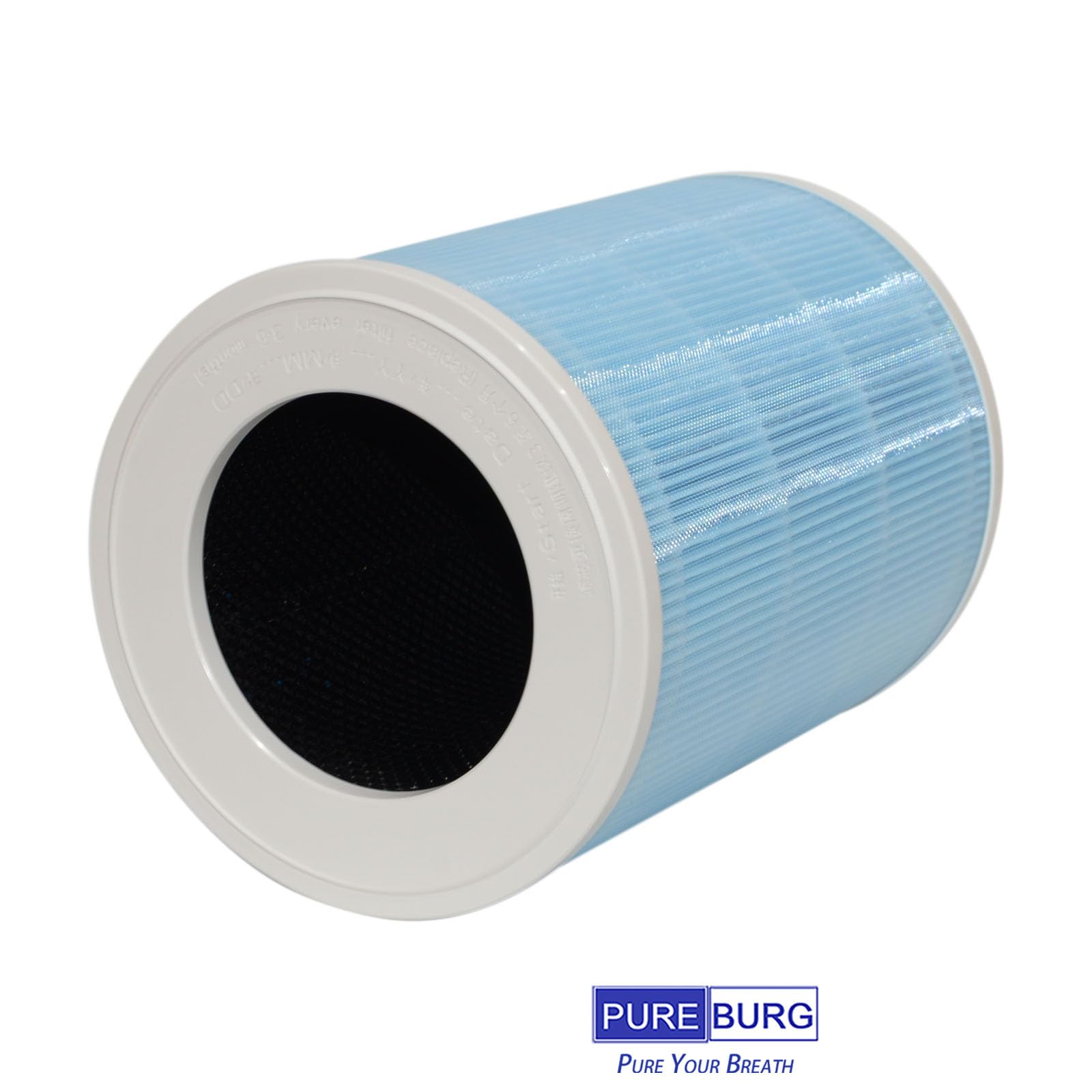 PUREBURG Filtro de repuesto compatible con purificador de aire Meross Smart WiFi MAP100, paquete de 2 H13 HEPA carbón activado de 3 etapas, filtración de aire, polvo, COV, olor