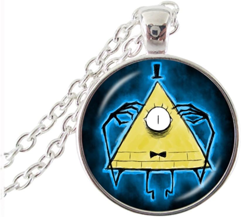 New Vintage Drama Gravity Falls Mysteries BILL CIPHER WHEEL Homestuck Pendant Necklace Glass Jewelry (photo7)