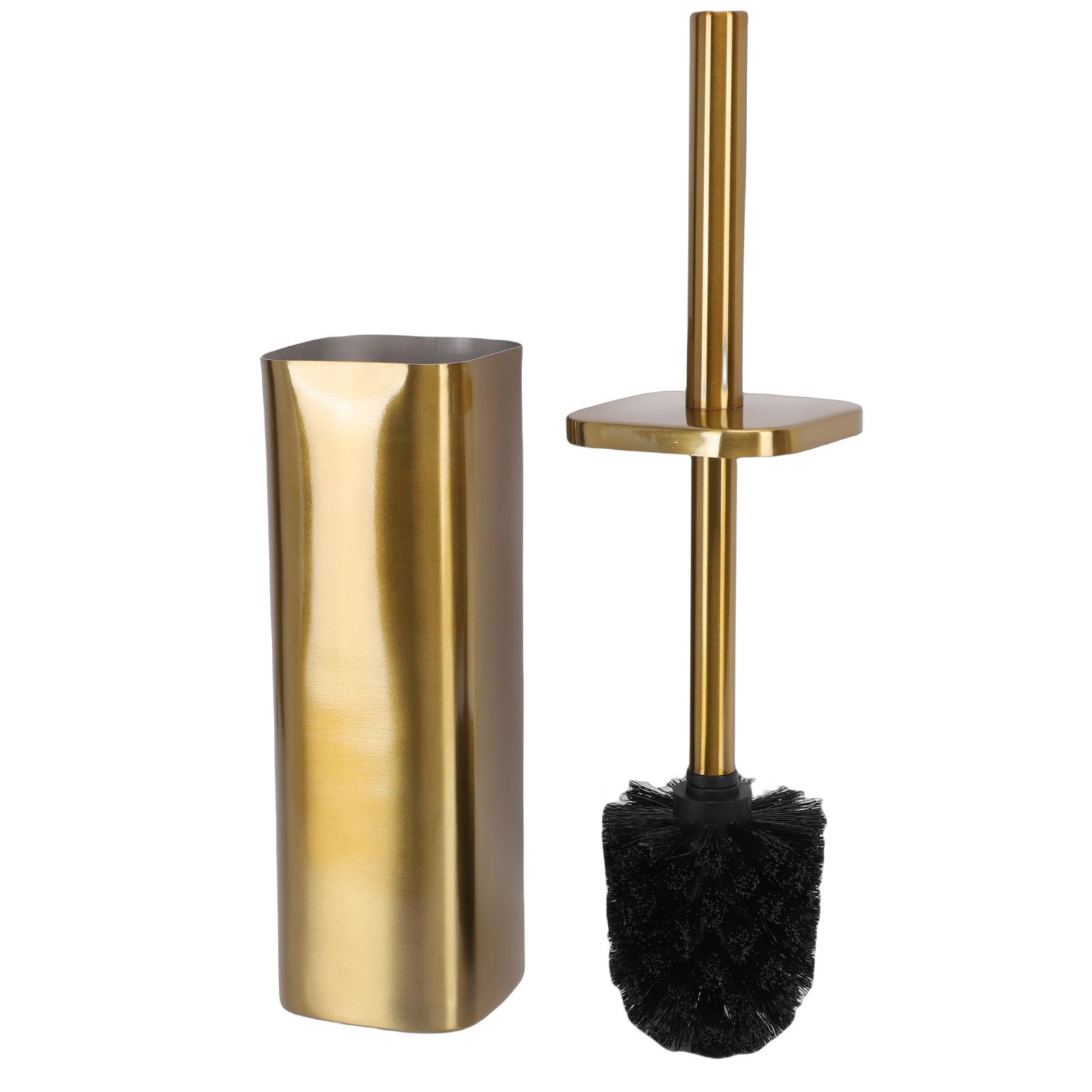 Set scopino per WC dorato |Supporto in acciaio inossidabile |Resistente agli spruzzi d'acqua