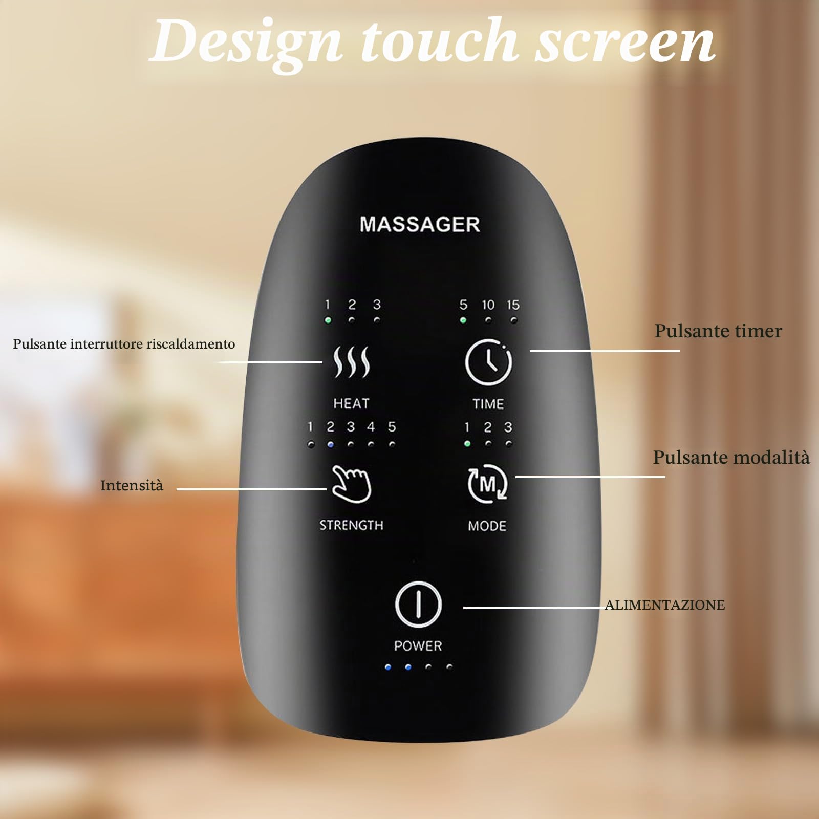 Massaggiatore elettrico per le mani, senza fili, con 3 massaggi, 3 temperature, 5 livelli di pressione, massaggiatore per dita, il miglior regalo per la famiglia e gli amici (grigio)