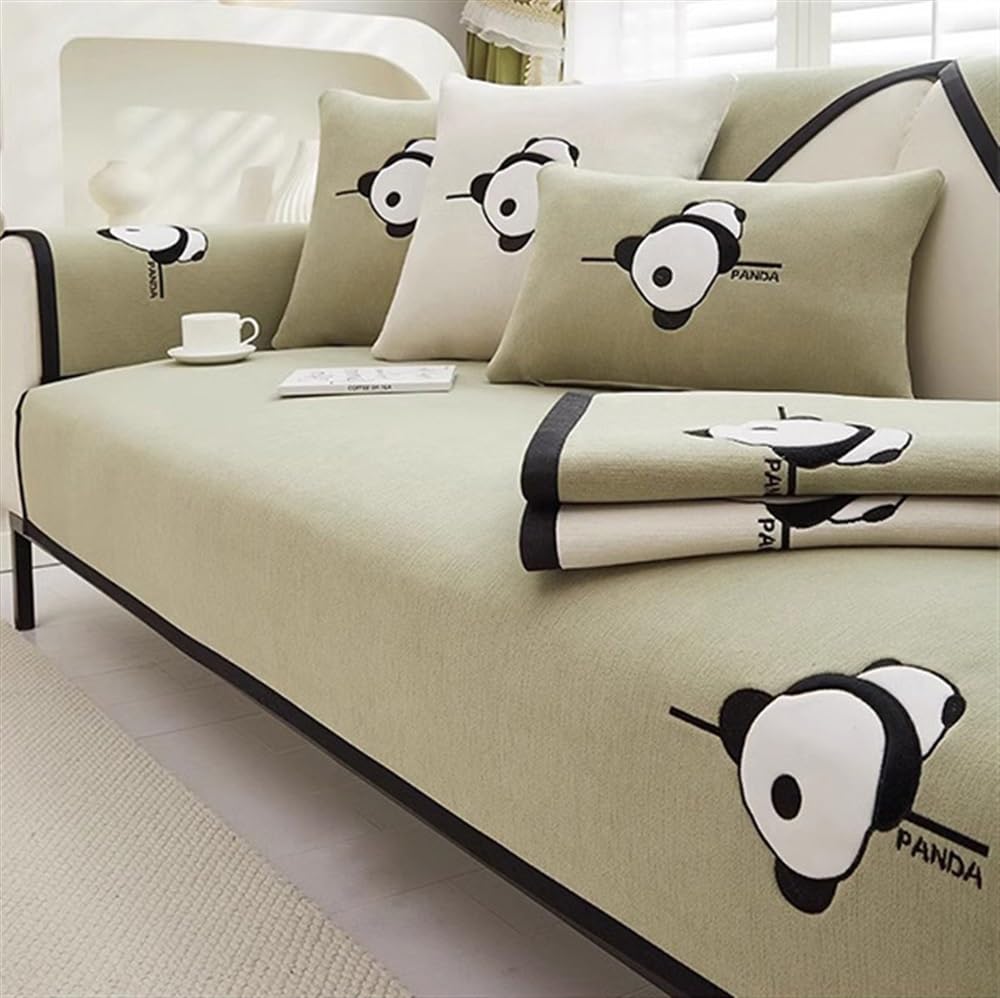 Housses de coussin de canapé brodées exquises en chenille