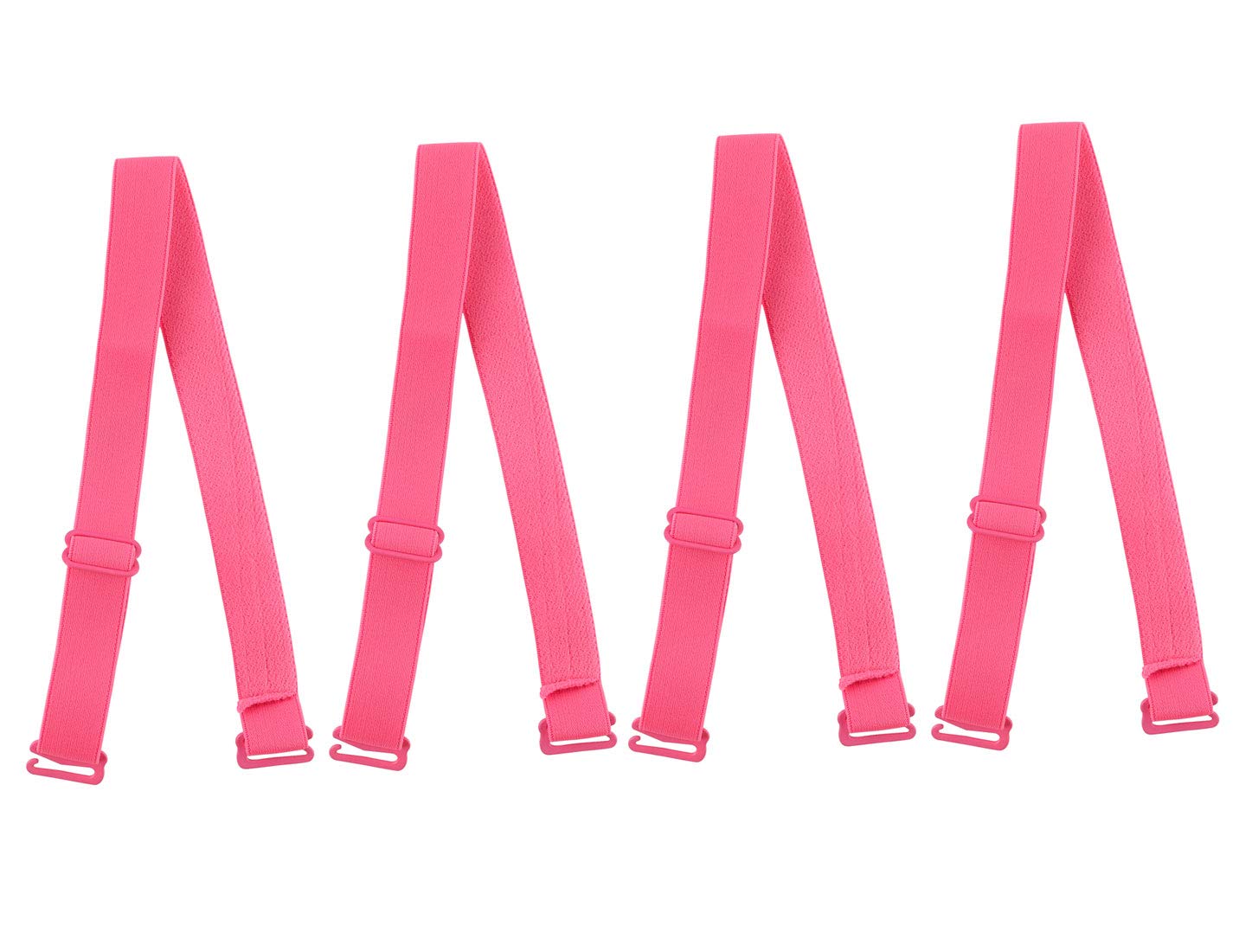 sourcing map Women Adjustable 1.5cm Elastic Band Bra Straps 2 Pairs Pink
