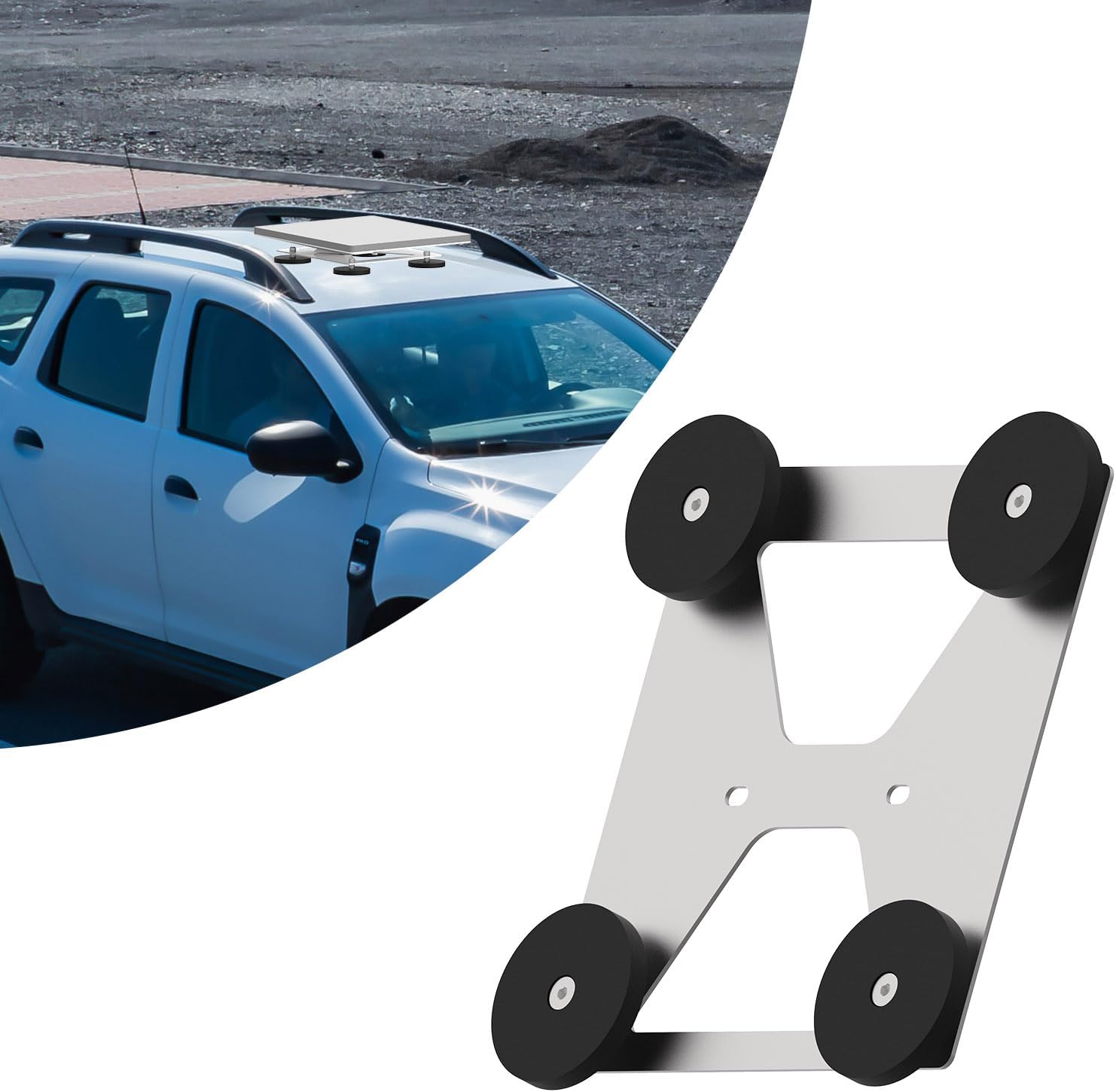 265 Pounds Starlink Mini Car Roof Magnet Mount, Starlink Mini Magnetic Mount, Suitable for Cars, Pickups, RVs and Trucks. (use with The 2024 Version Starlink mini Original Kickstand with Two Hole)