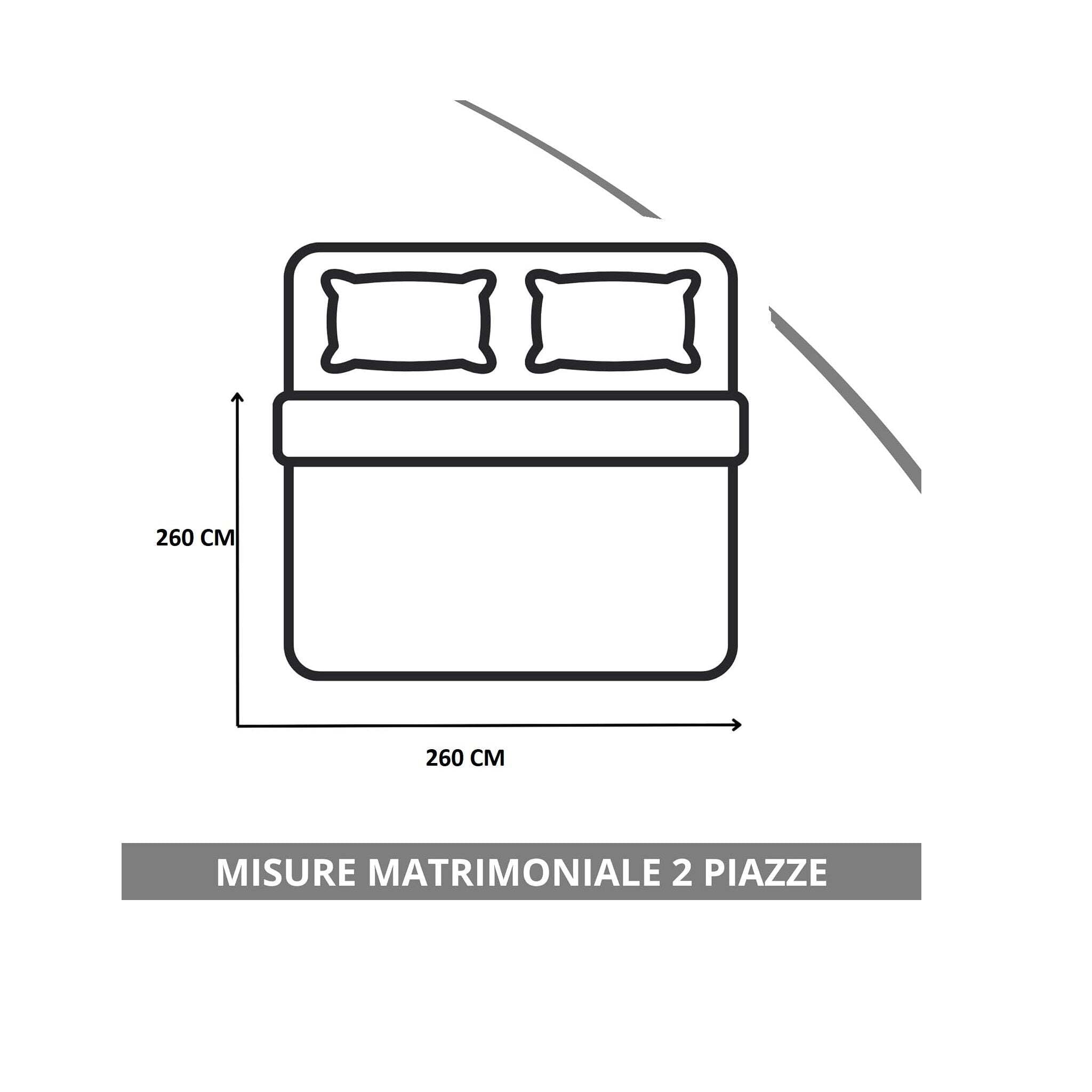 Bassetti Trapunta Matrimoniale Art. Marechiaro 260x260 cm – Collezione Granfoulard Invernale – Raso di Puro Cotone con Imbottitura Anallergica 320g/m² – Made in Italy (Rosso)