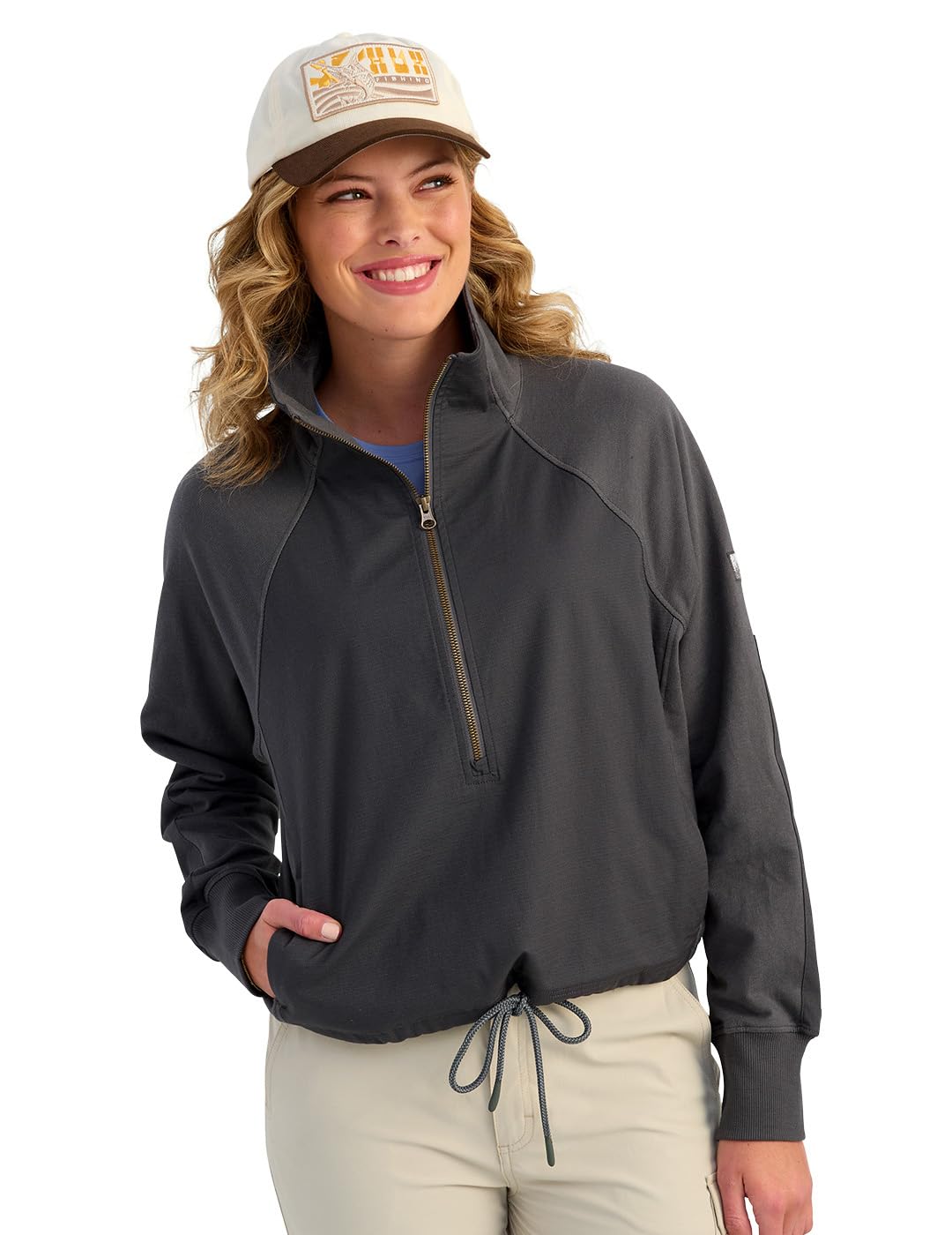 HUK womens Cruiser Hybrid 1 2 Zip Lightweight Quick-drying Versatile Outdoor Pullover