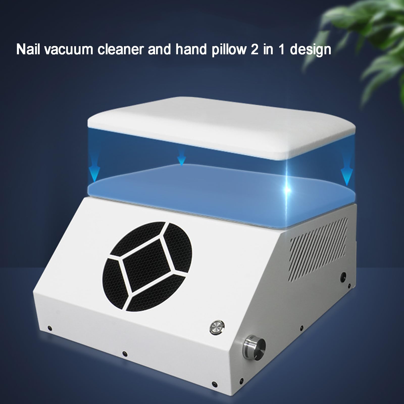 COYEUX Odkurzacz do odpylacza do paznokci 120 W, z filtrem wielokrotnego użytku, 4100 RPM, wysoka prędkość do polerowania paznokci żelowych akrylowych, salonów paznokci