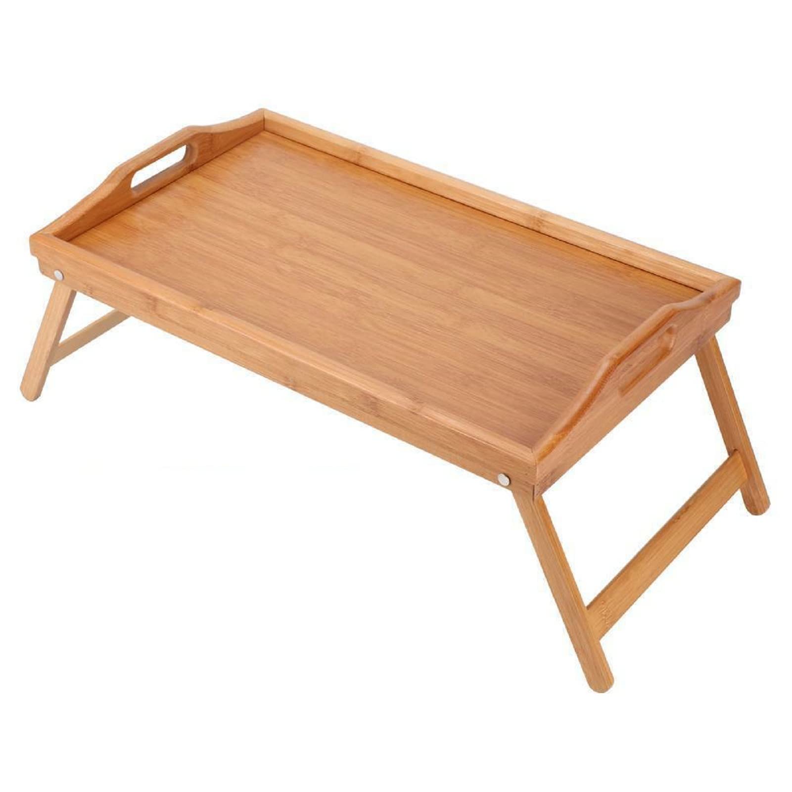 Trintion FrüHstüCkstablett FrüHstüCkstisch Mit Tischbeine Klappbar Tablett Bett Auch Als Lapdesk Notebook Betttablett 50 X 30 X 24 cm