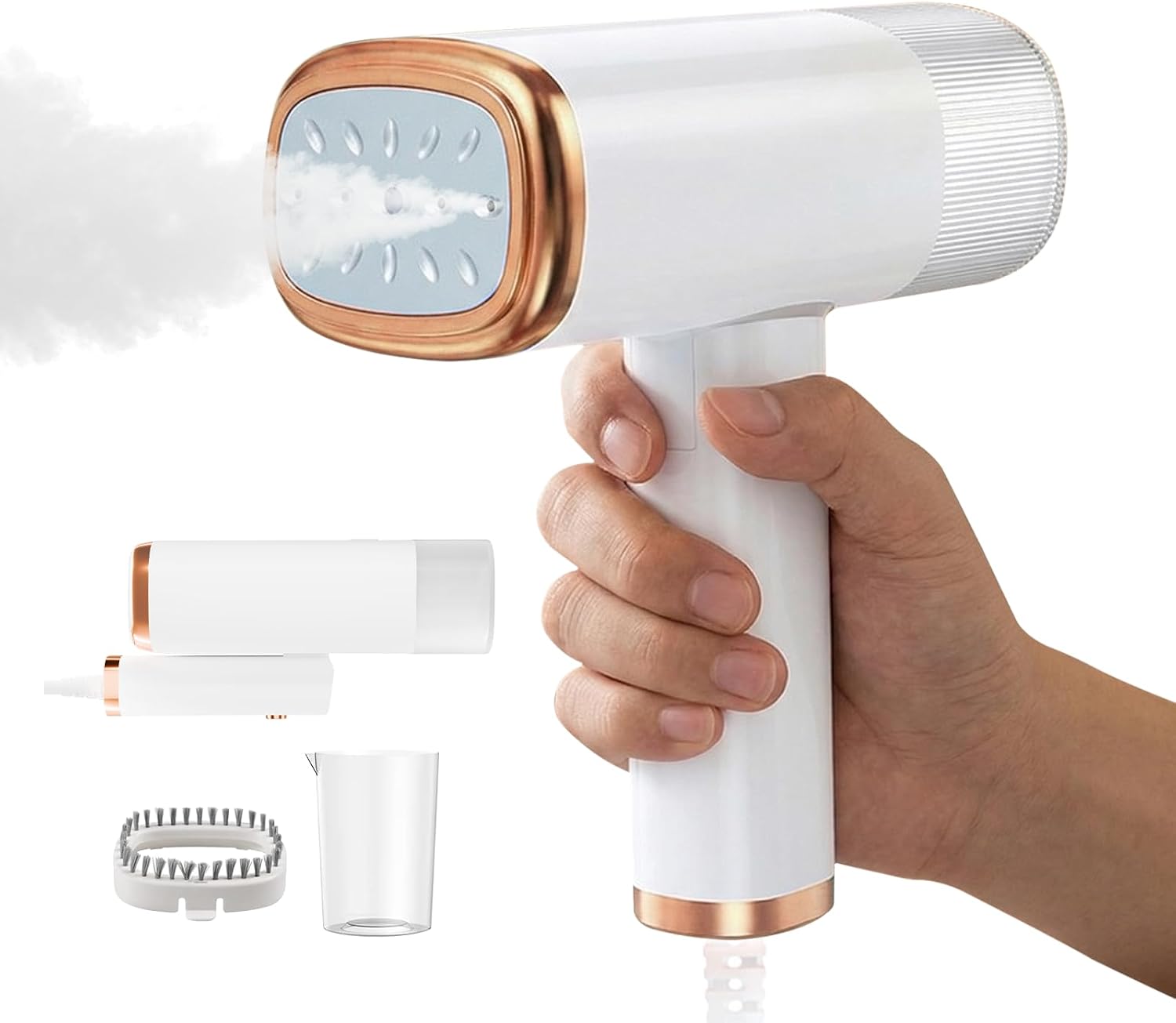 Portable Travel Steamer for Clothes - Handheld Foldable Clothing Steamer Iron Removes All Fabrics Wrinkles with 1000W High Power, Effectively Make Clothes Soft & Smooth