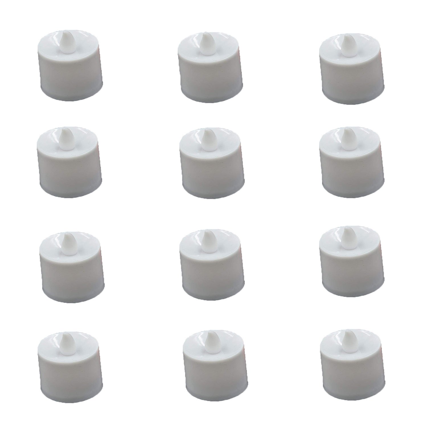 XCSSKG 12 pc LED Tea Light - Bright Flameless Candles, Bright, Flickering, Battery Powered Fake Candles, UPowered Fake Candles, Utronic Candle Light Tea light Mood Light