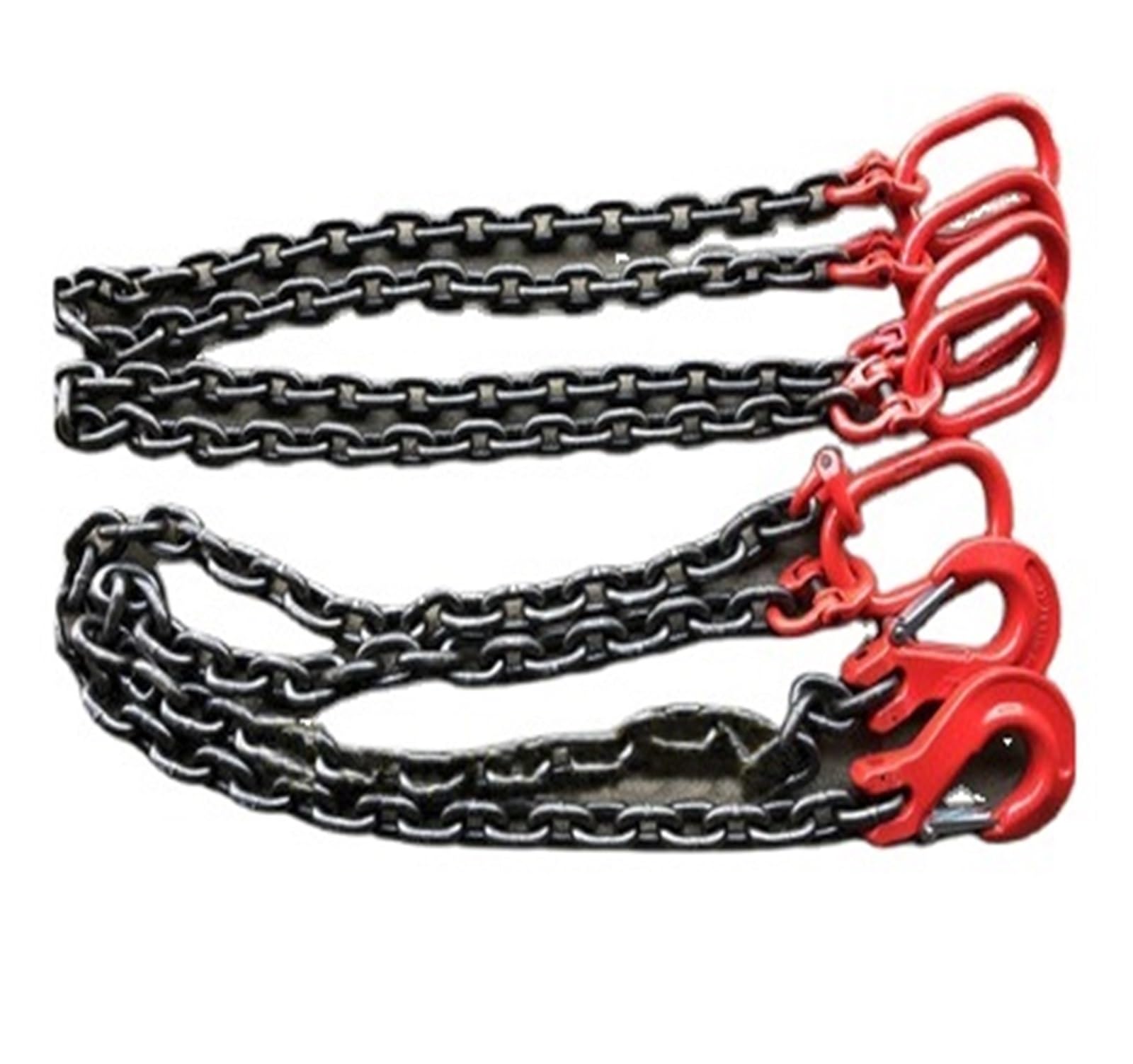 Catena di Sollevamento, Imbracatura a catena, catena di sollevamento in manganese Ganci di sollevamento G80 Gru in acciaio e maglie a catena sospesa Imbracature a catena a quattro gambe(16MM)
