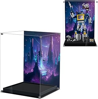3MM Acrylic Display Case Compatible with Lego Transformers Soundwave,Dustproof High Definition Printing Box Fit for Lego 10358 Model Set Gift for Adult Children(Case Only)
