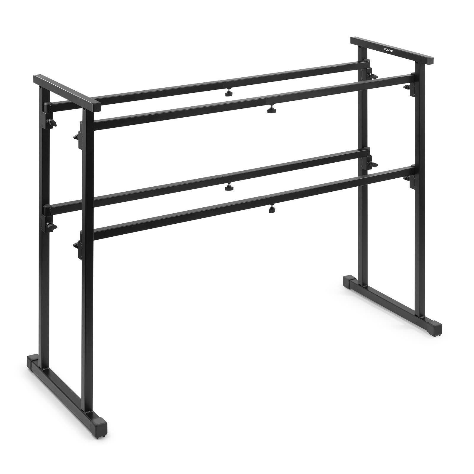 Vonyx DB1 Mobiler DJ Stand - Material: Metall, maximale Belastbarkeit: 50 kg, Tragetasche optional erhältlich, schwarz