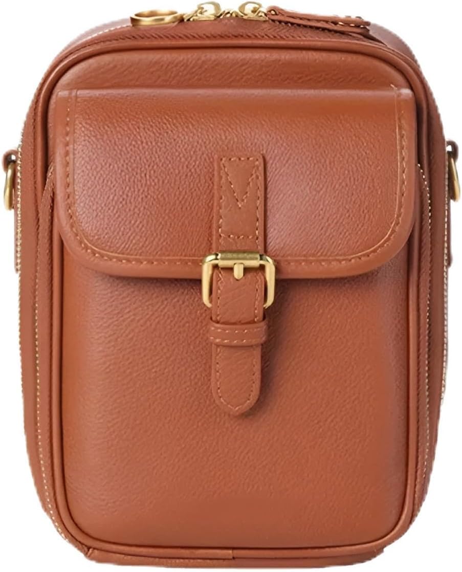 Ellniges]Women's Retro Messenger Bag【Large Capacity body Purse】, PU Leather Shoulder Bag for Work/Travel/Dating, Fashion Square Bag with Multi-Pockets, for Modern Busy Women (HFH)