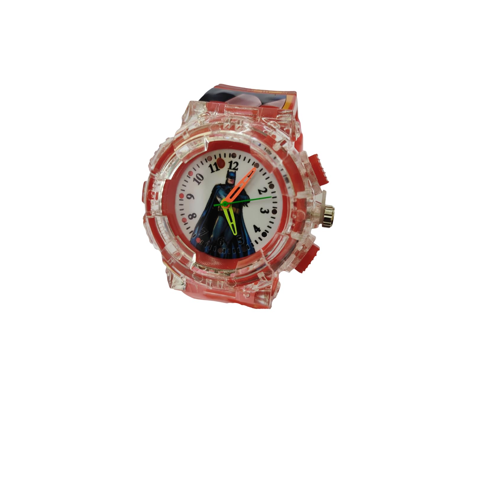 Kids Watch | Analogue dial | Multicolor Disco Light Wrist Watch for Children |Cartoon and Superhero Characters | Batman Watch (Red) (B0CMWX76ZP) Amazon Price History, Amazon Price Tracker
