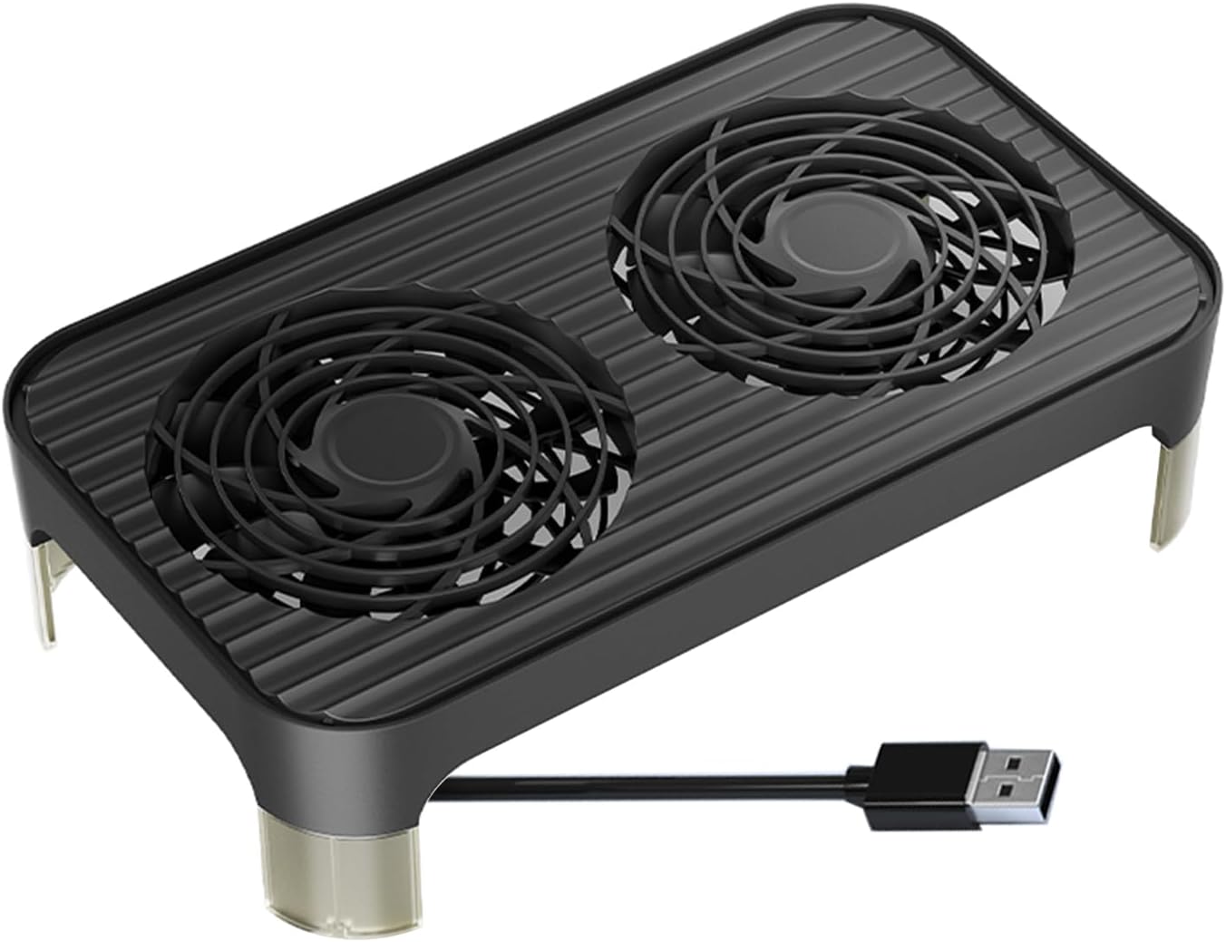 Network Devices Cooling Solution USB Dual Fan, Large Airflow USB Quiet Computer Fan Portable Compatible for Router TV Receiver DVR PlayStation Xbox Computer Cabinet Cooling
