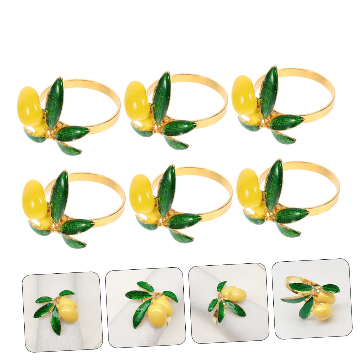 3 Set Portatovaglioli Decorativi Design Per Feste E Accessori Da Tavola Eleganti Speciali 6 Pezzi*3
