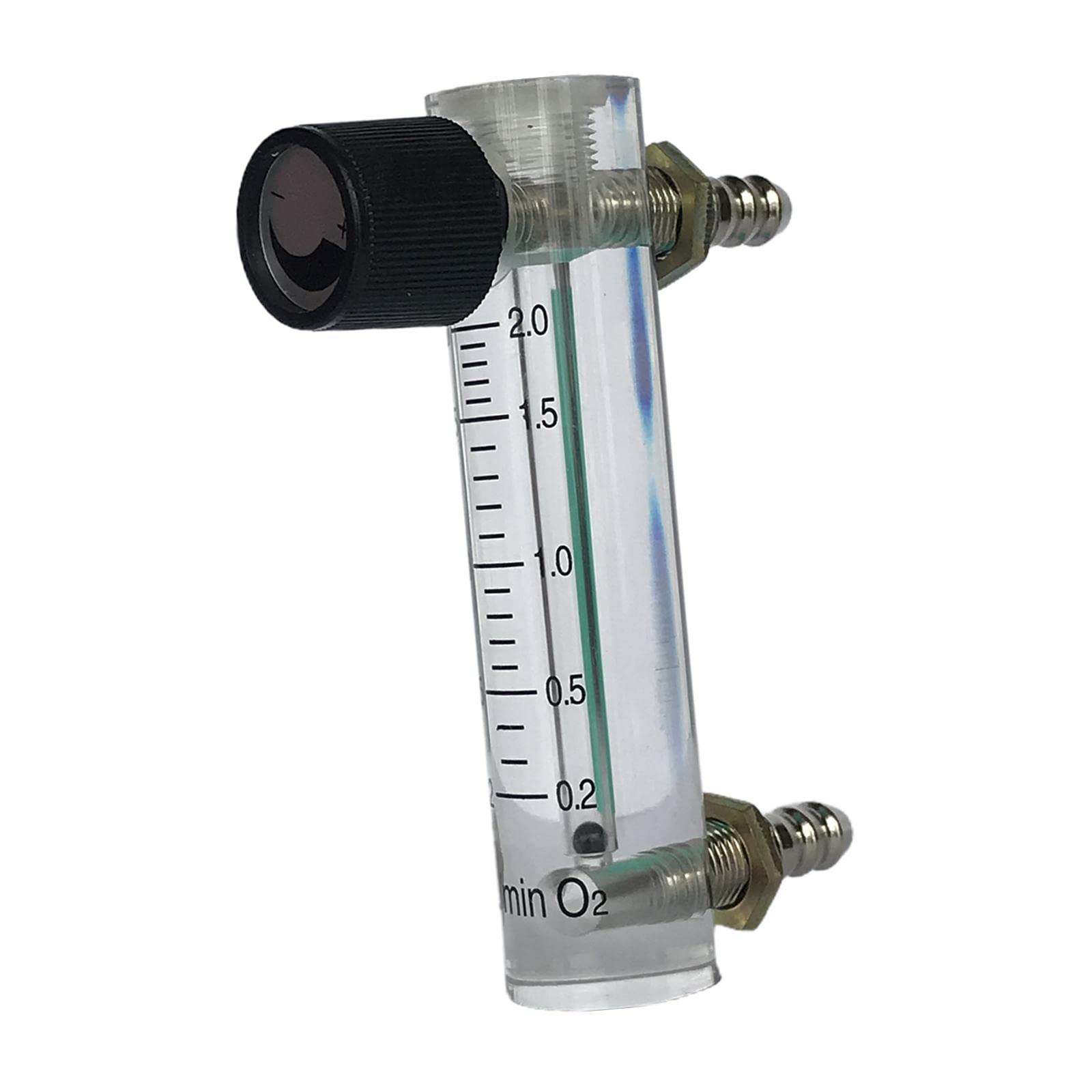 Perfeclan Luftgas-Durchflussmesser Durchflussmesser mit Regelventil zur Messung des Gasdurchflusses, 0,2 l bis 2 l