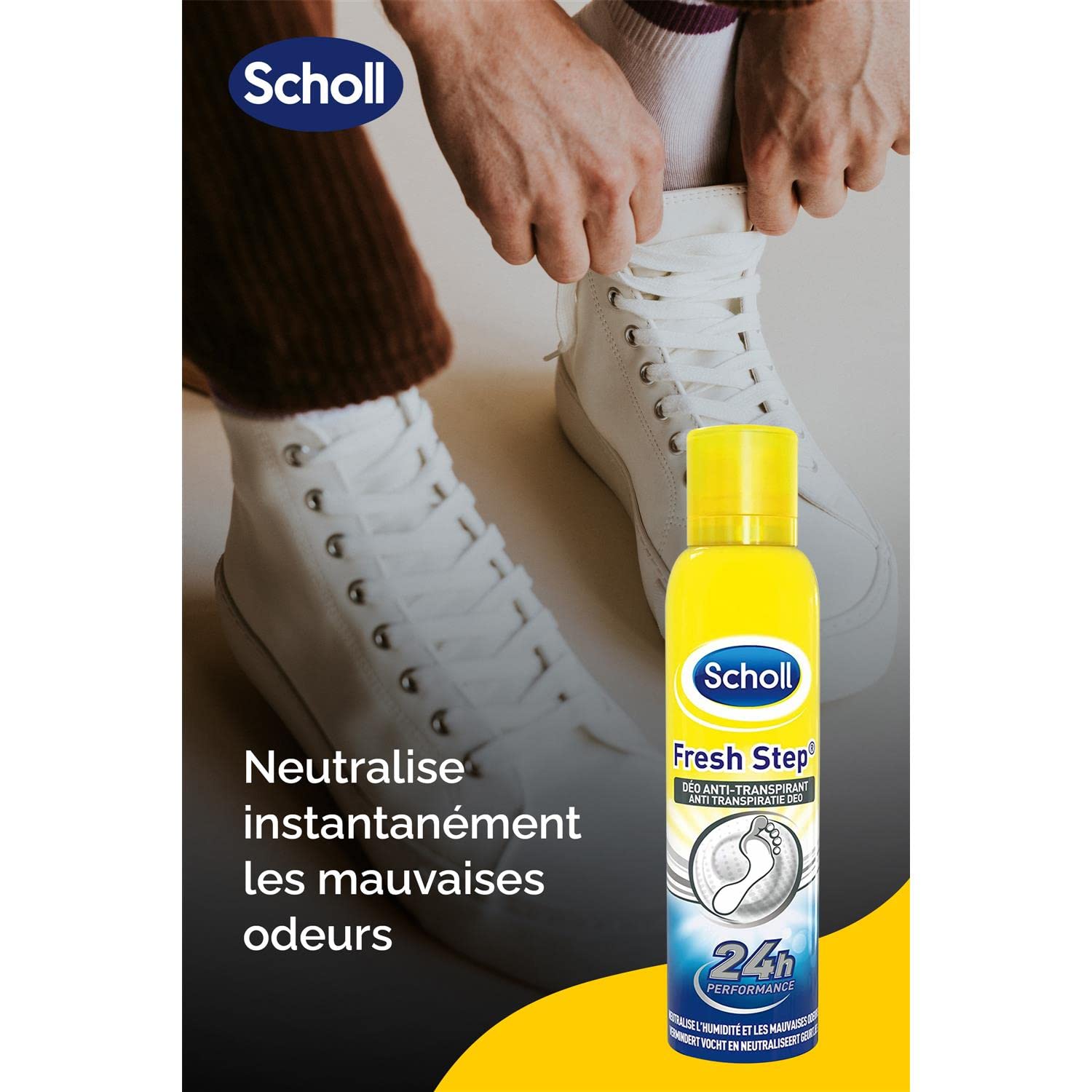 SCHOLL - Spray antitranspirante Fresh Step 24h - 5 frascos de 150 ml