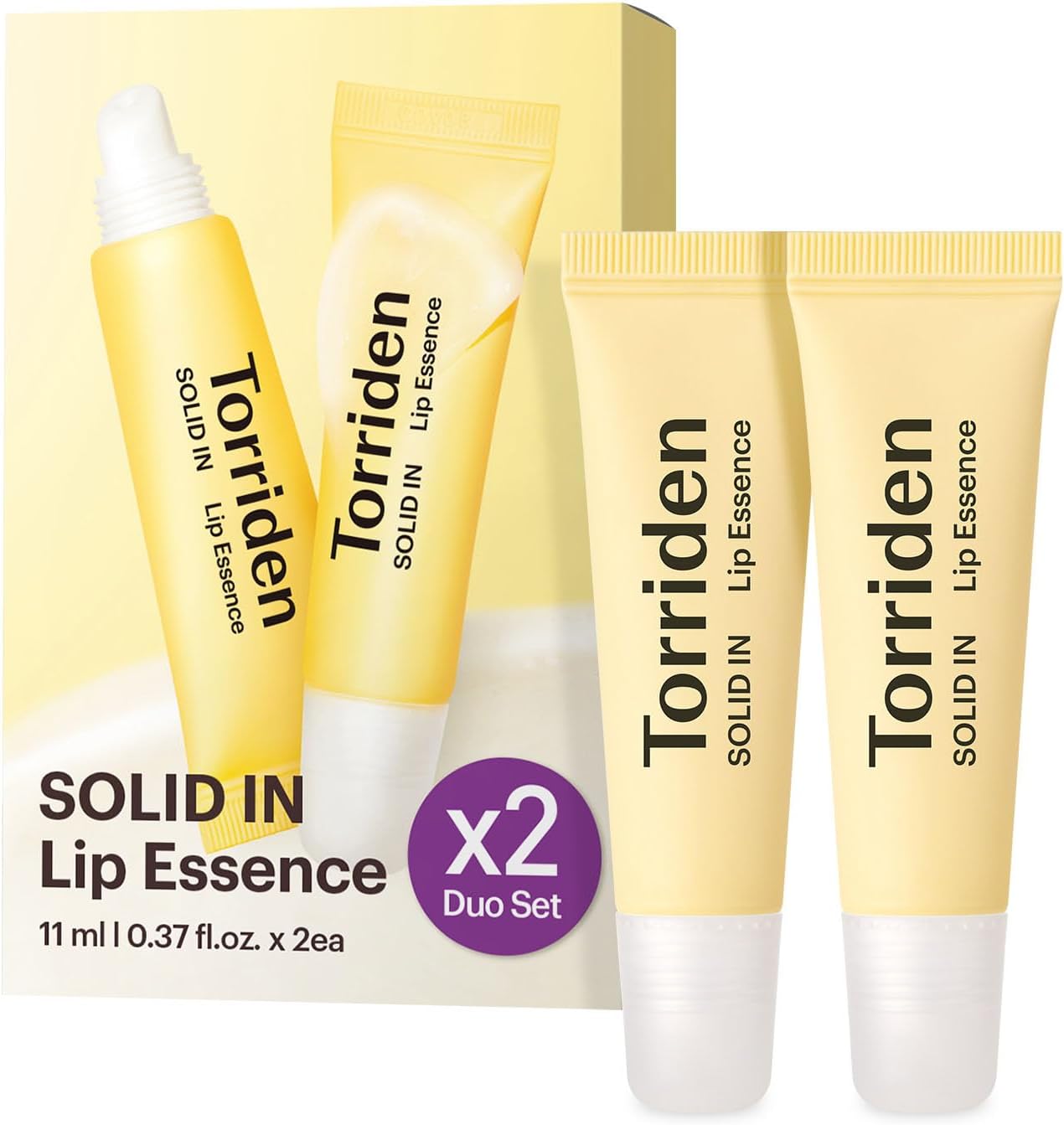Torriden SOLID In Ceramide Lip Essence 0.37 fl.oz * 2 (Pack of 2) | Moisturizing Lip Essence for Glowy, Plumped, and Radiant Lip | Korean Lip Balm
