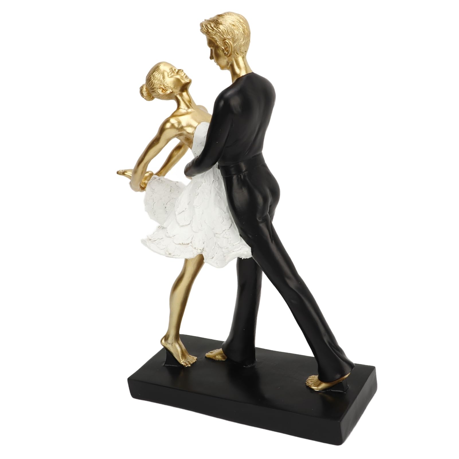 Jenngaoo Statua di Coppia Danzante in Resina, Scultura Moderna Astratta per Decorazione Casa, Regalo di Anniversario, Matrimonio o San Valentino
