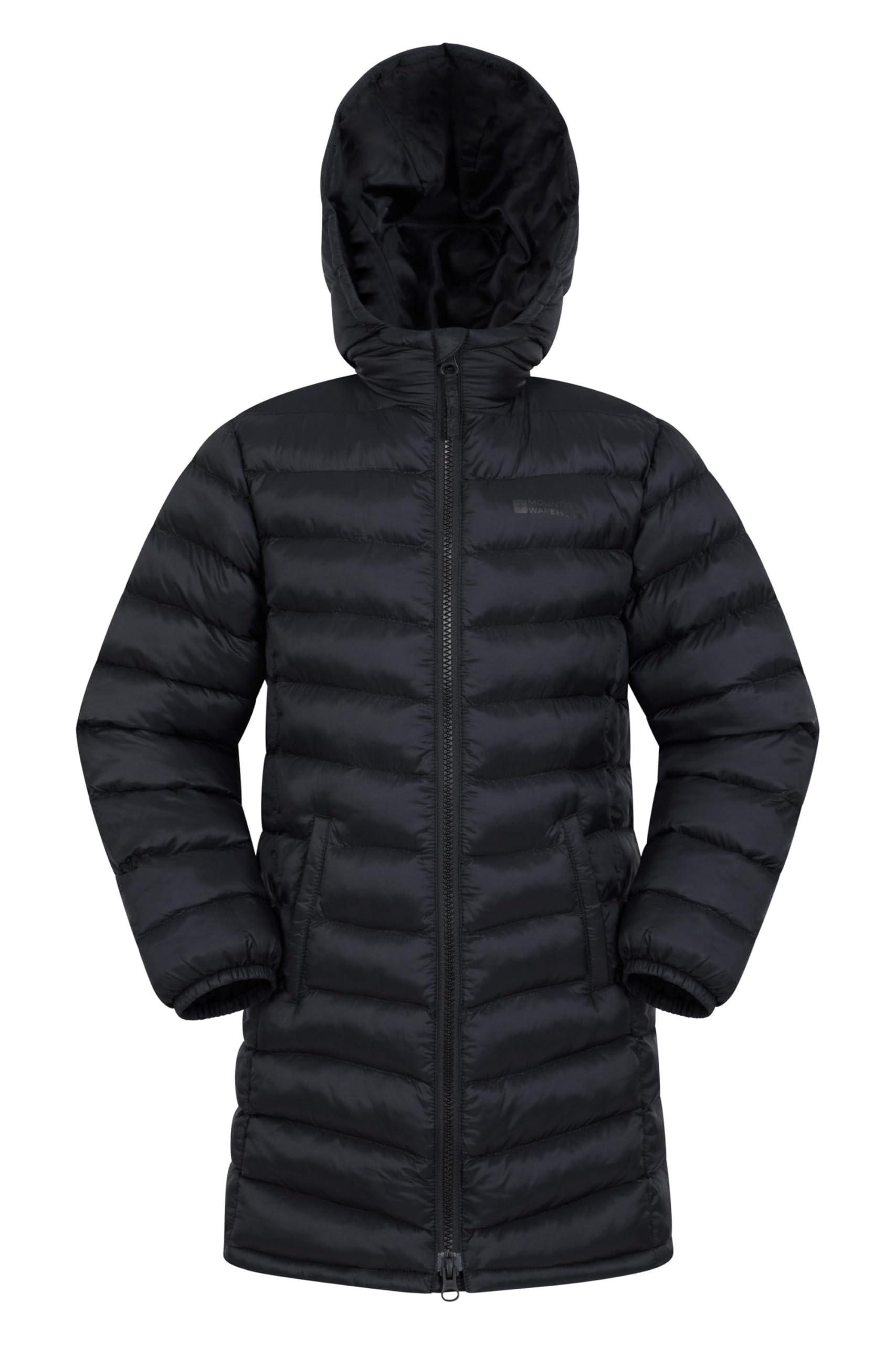 Mountain Warehouse Doudoune rembourrée Longue Florence pour Enfant - Capuche, Manteau léger, Doux, Chaud et isolé - pour Voyage et activités extérieures en Hiver