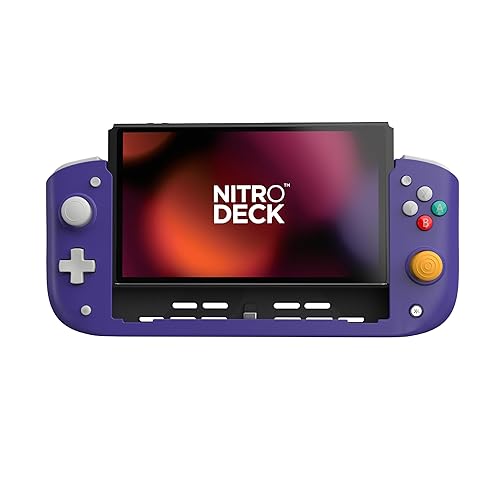 CRKD Nitro Deck - Professional Handheld Deck with Zero Stick Drift for Nintendo Switch and Switch OLED (Retro Purple) - Retro Purple